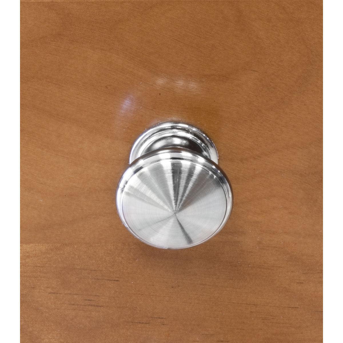 1.125"W Brushed Nickel Knob Door/Drawer Pull P-10 - USADistributor.com