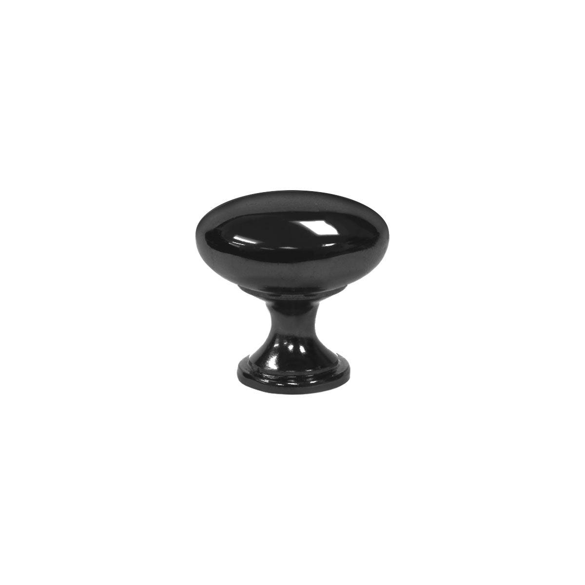 1.25"W Black Gloss Knob Door/Drawer Pull P-13 - USADistributor.com