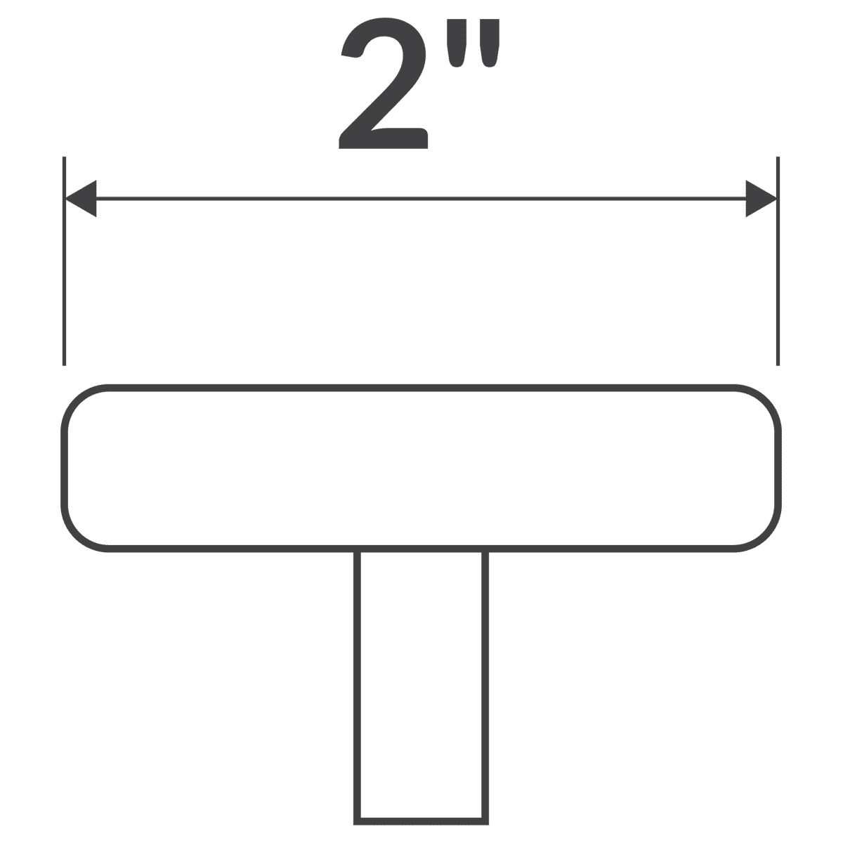 2’’ Door Pull LDH-2B Matte Black - Hardware