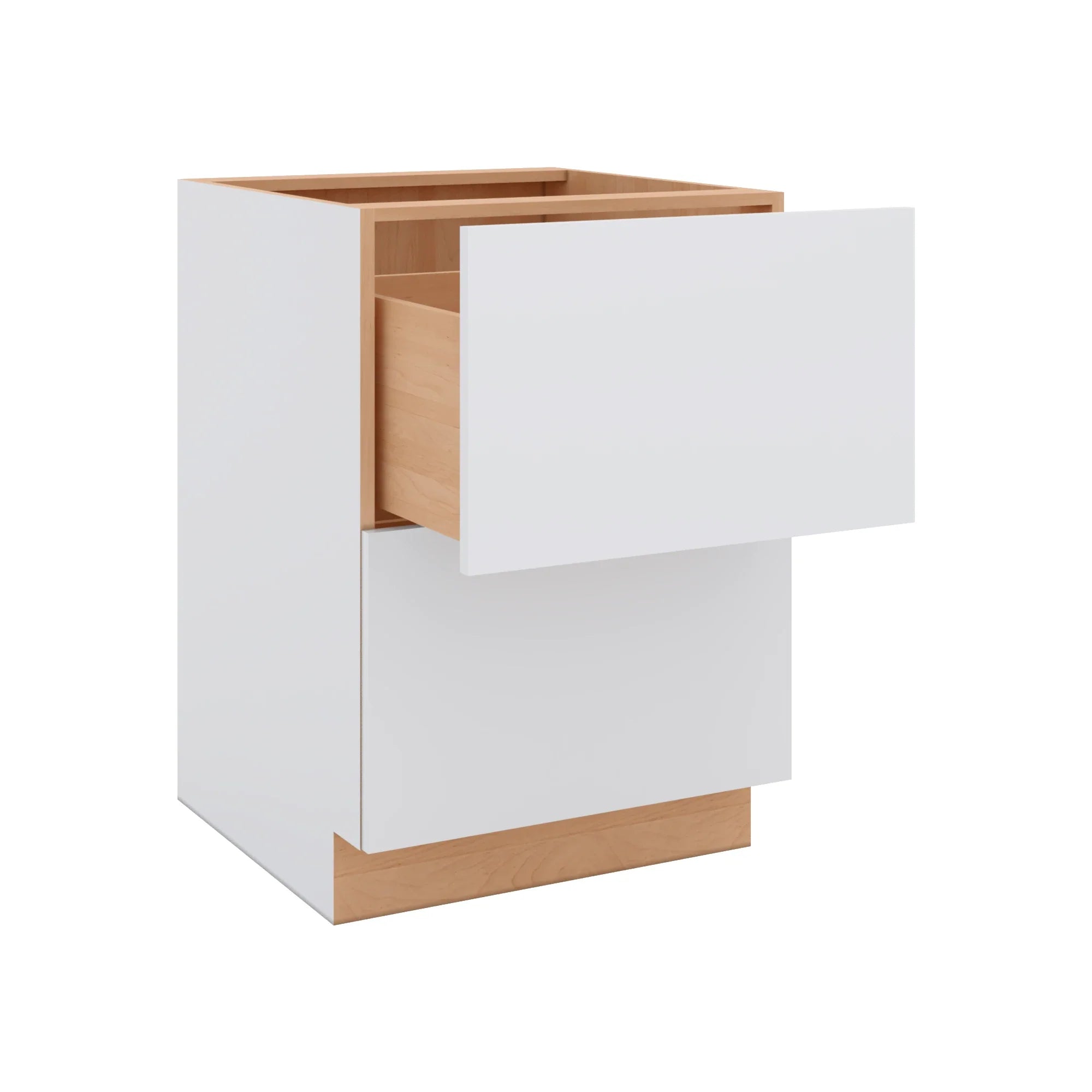 Modernform Cabinet Matte White 24" W X 34 1/2" H X 24" D 2 Drawer Base Cabinet