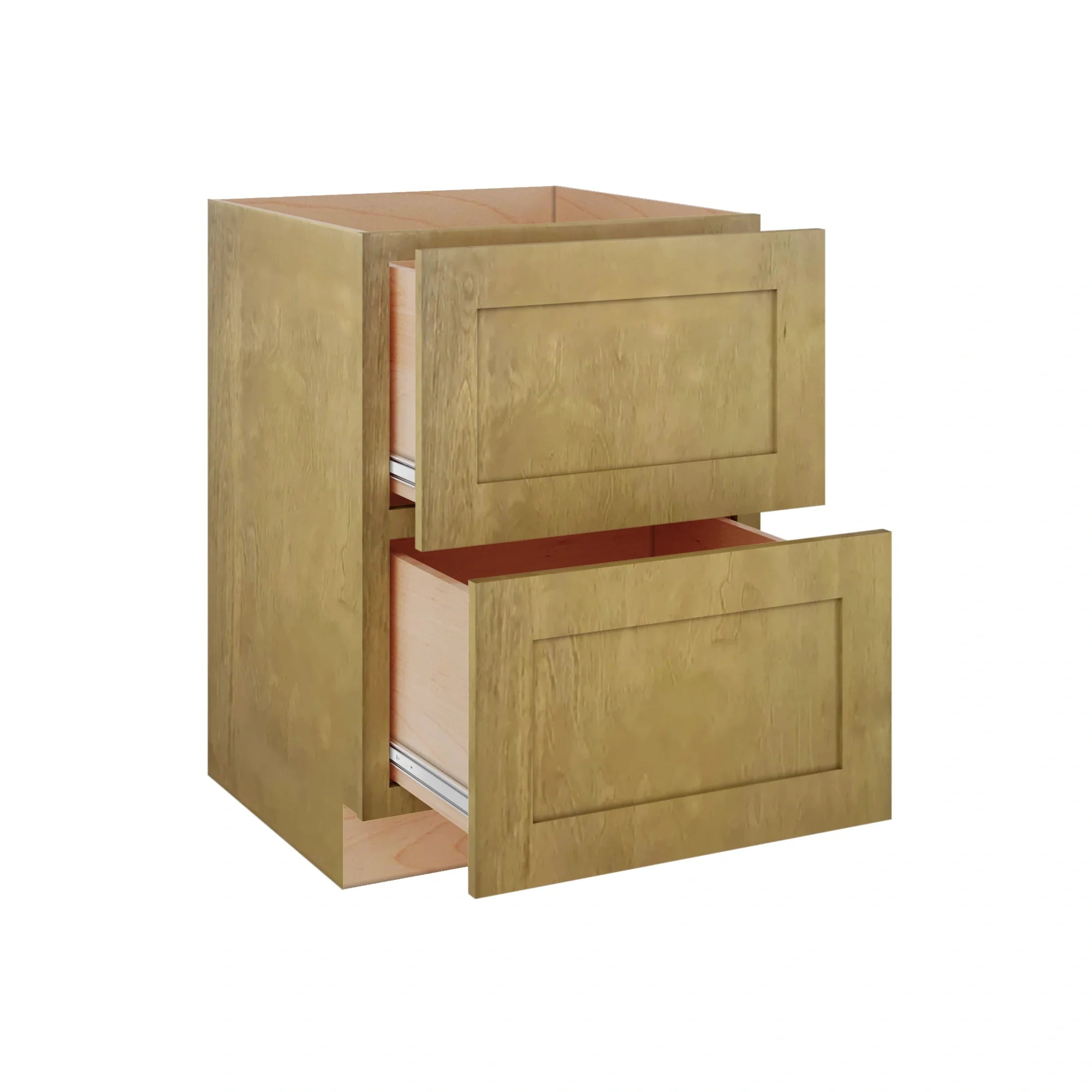 Modernform Cabinet Natural Shaker 24" W X 34 1/2" H X 24" D 2 Drawer Base Cabinet