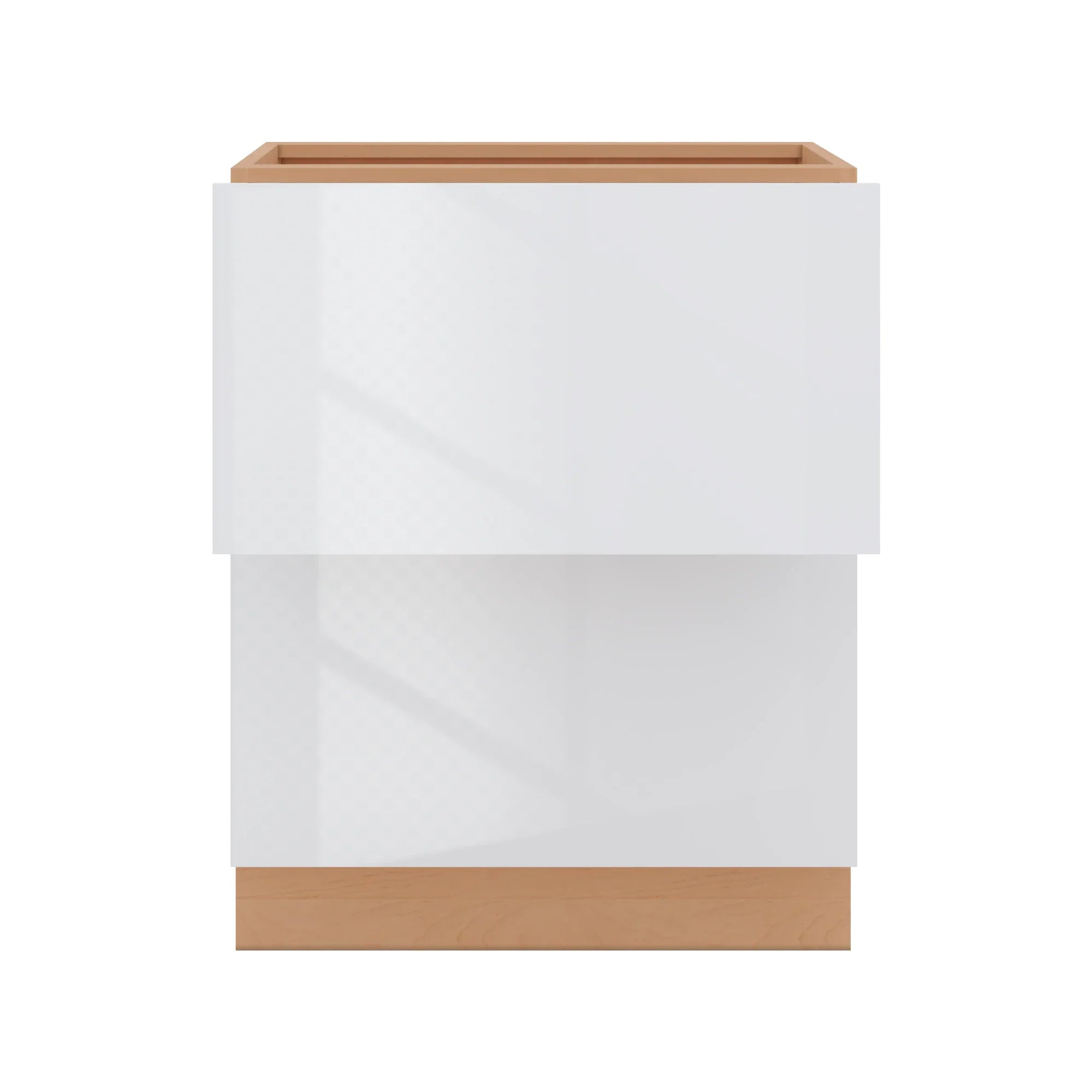 Modernform Cabinet Gloss White 27" W X 34 1/2" H X 24" D 2 Drawer Base Cabinet