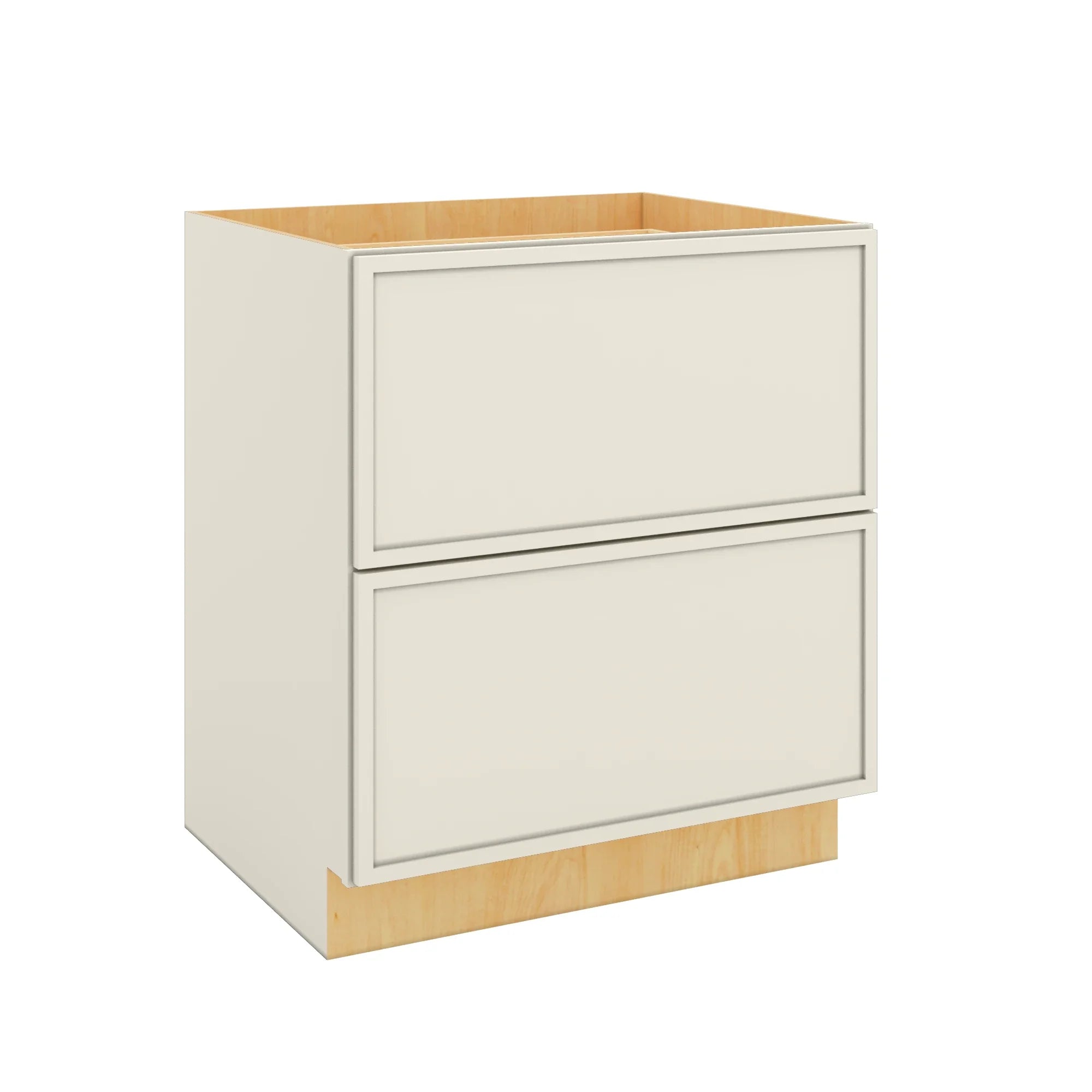 Modernform Cabinet Slim Dove White 30" W X 34 1/2" H X 24" D 2 Drawer Base Cabinet