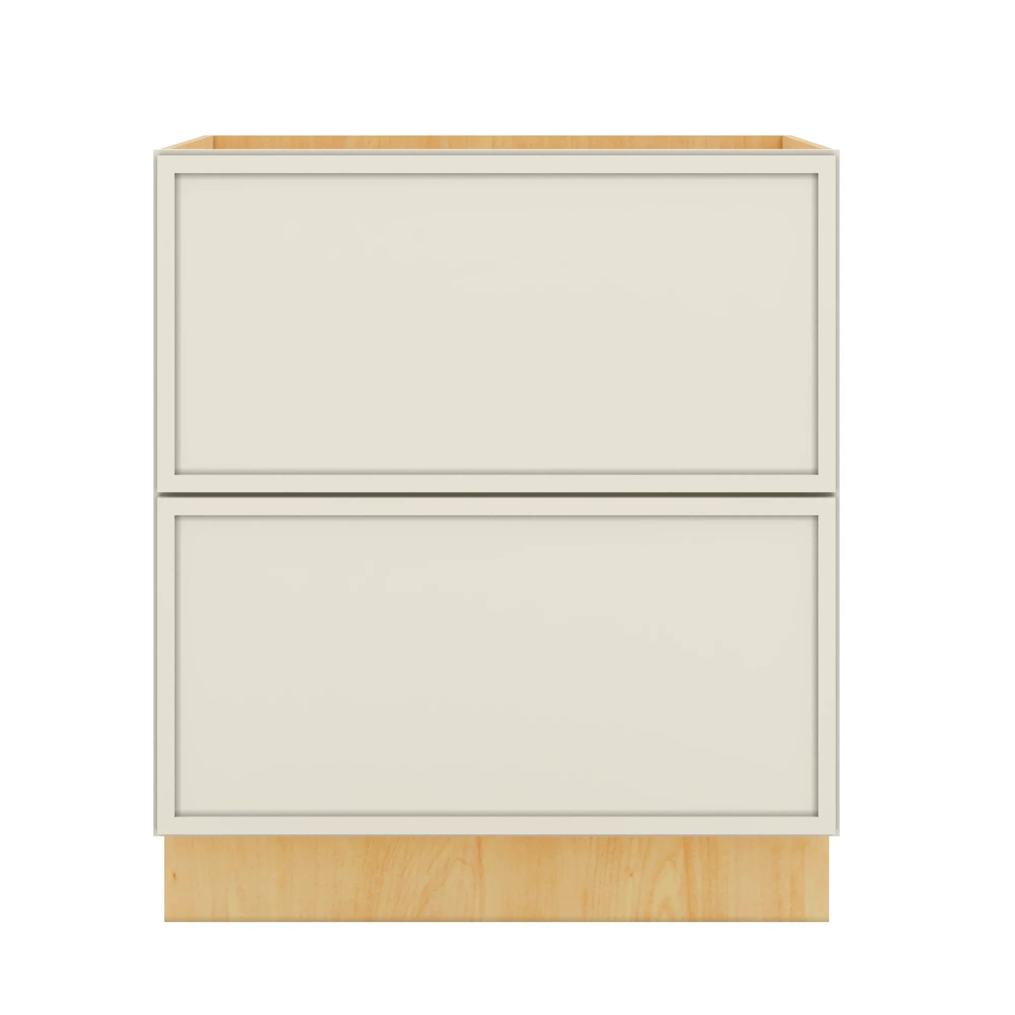 Modernform Cabinet Slim Dove White 30" W X 34 1/2" H X 24" D 2 Drawer Base Cabinet