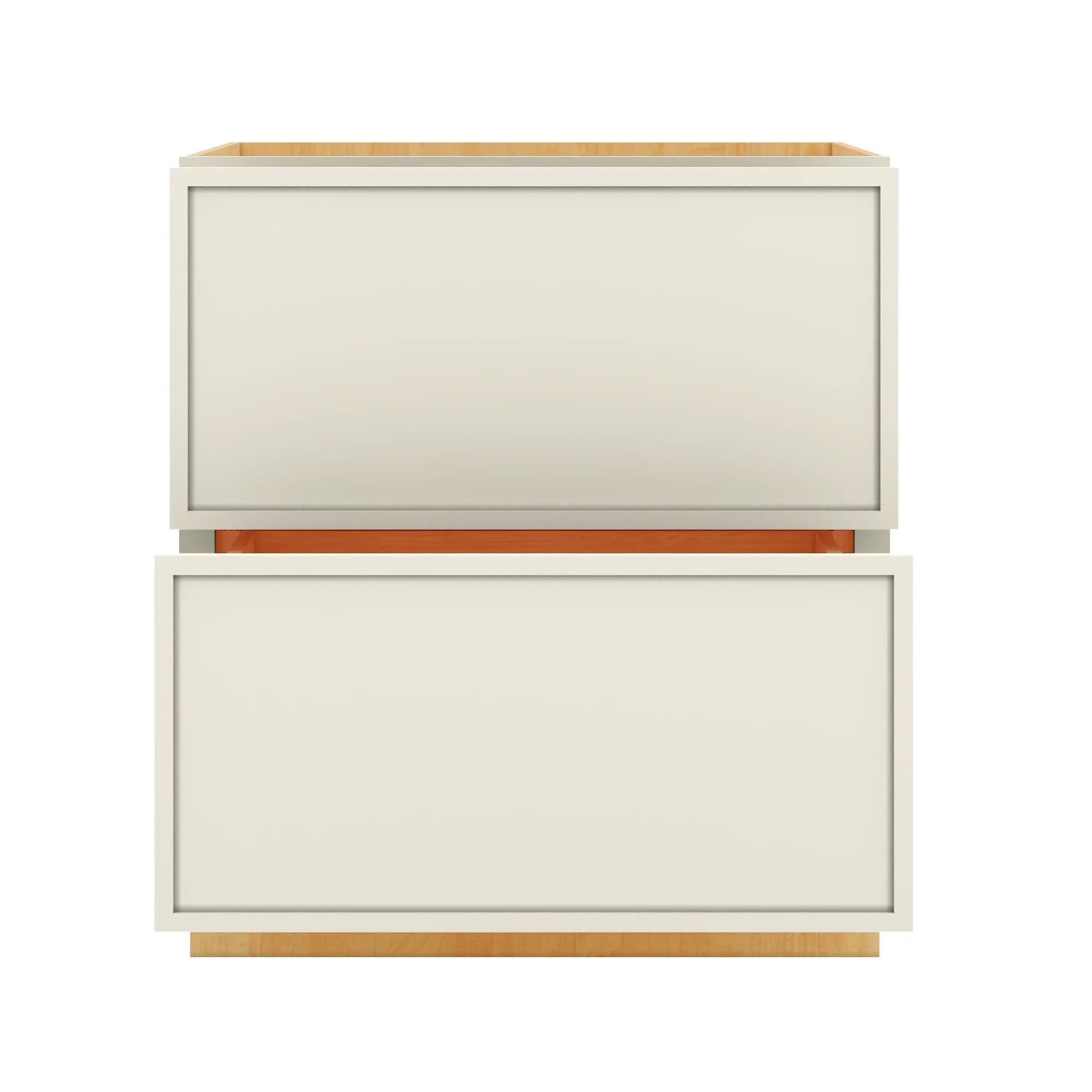 Modernform Cabinet Slim Dove White 30" W X 34 1/2" H X 24" D 2 Drawer Base Cabinet