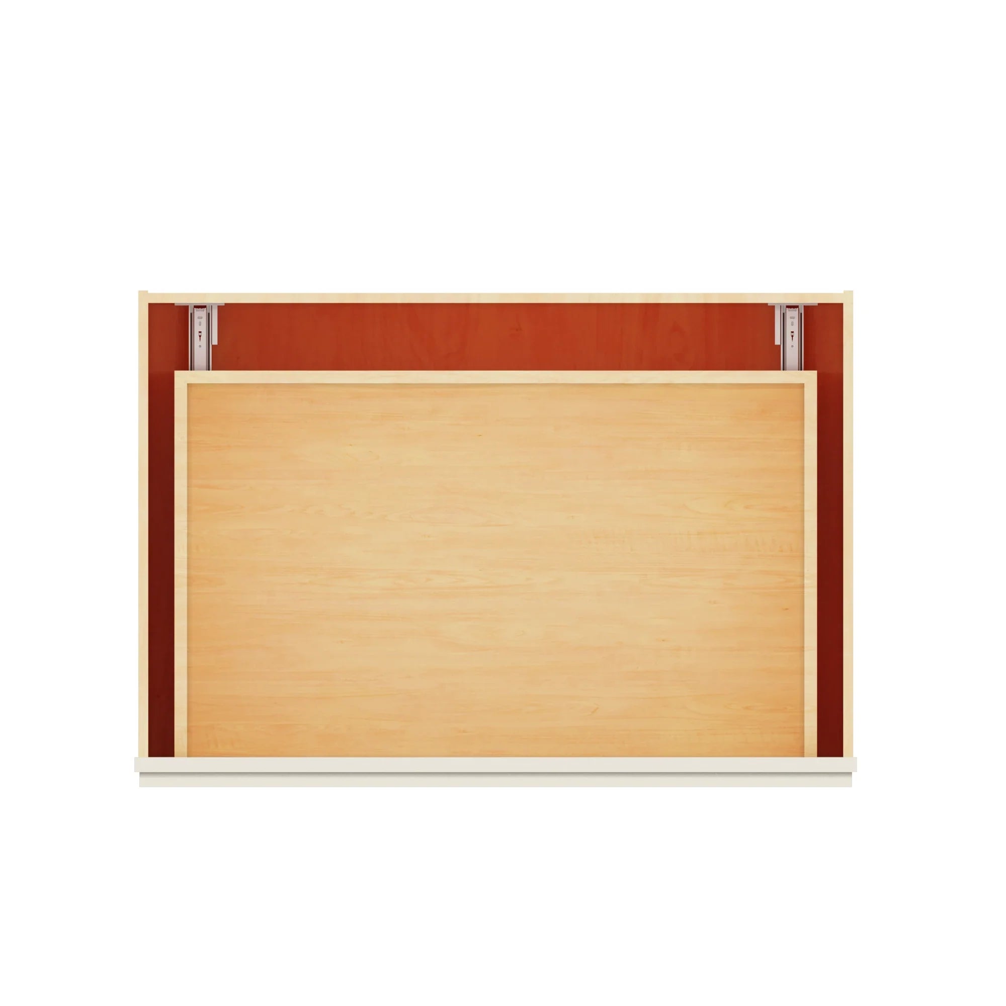 Modernform Cabinet Slim Dove White 36" W X 34 1/2" H X 24" D 2 Drawer Base Cabinet