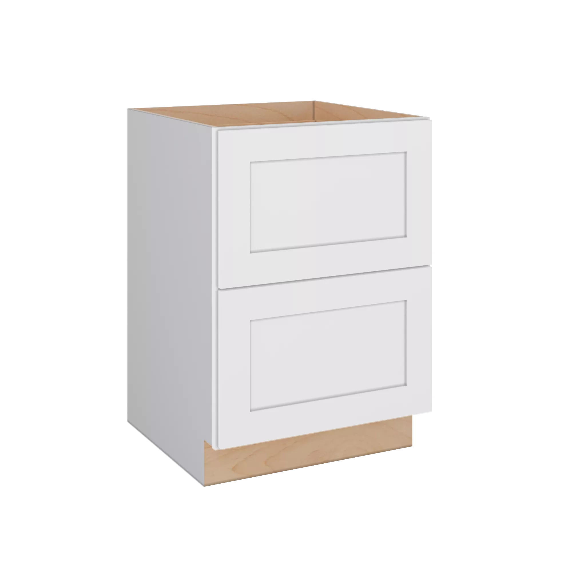 Modernform Cabinet White Shaker 24" W X 34 1/2" H X 24" D 2 Drawer Base Cabinet