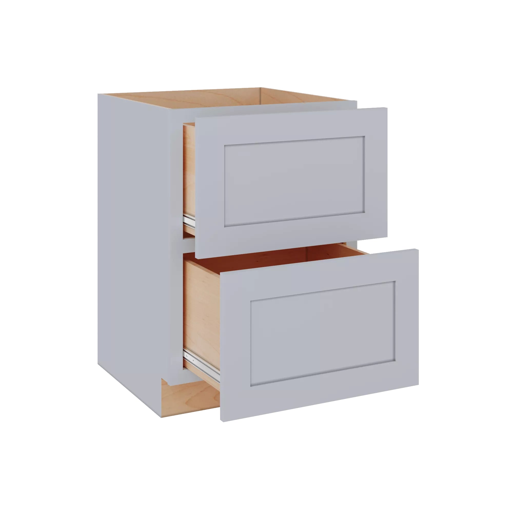 Modernform Cabinet Grey Shaker 24" W X 34 1/2" H X 24" D 2 Drawer Base Cabinet