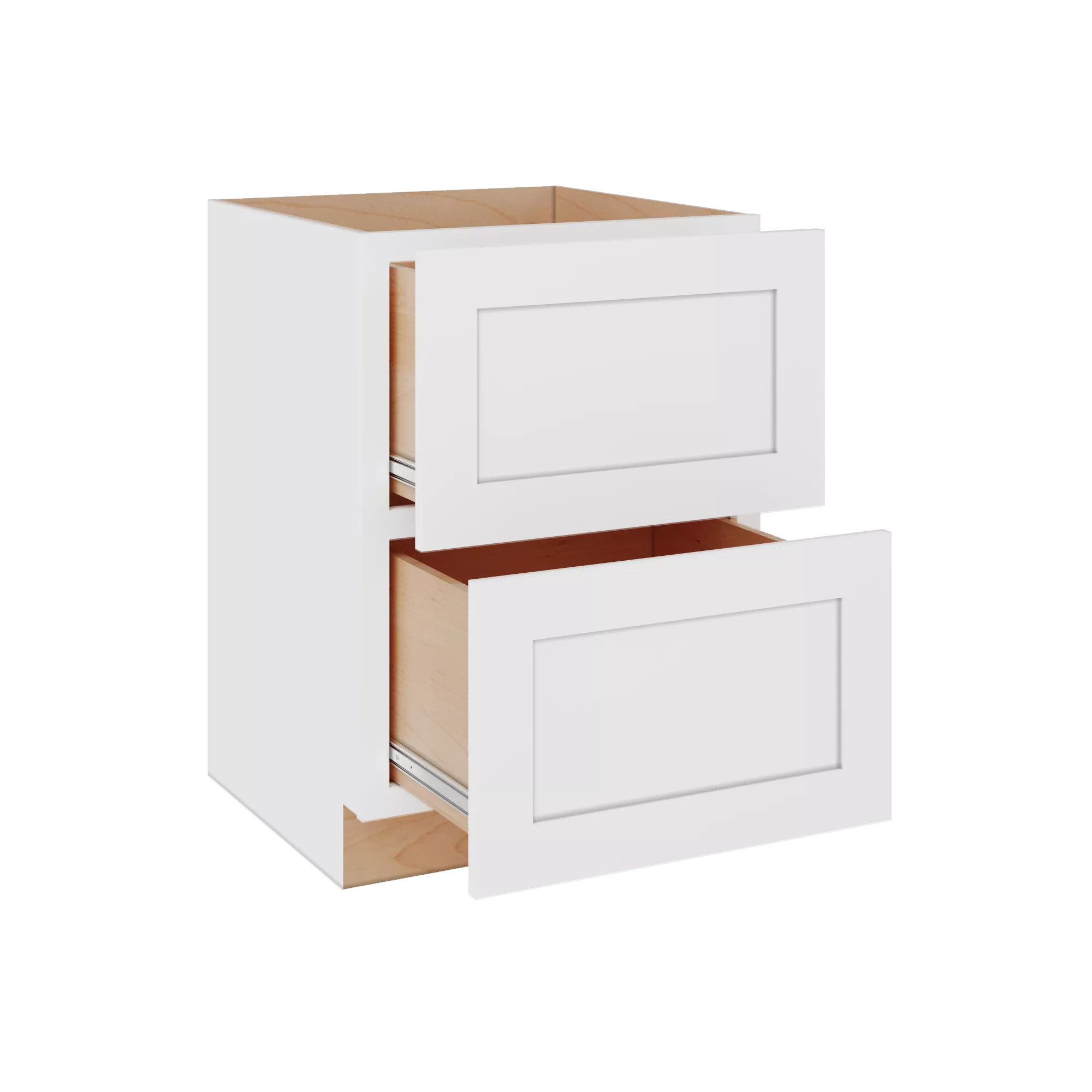 Modernform Cabinet White Shaker 24" W X 34 1/2" H X 24" D 2 Drawer Base Cabinet