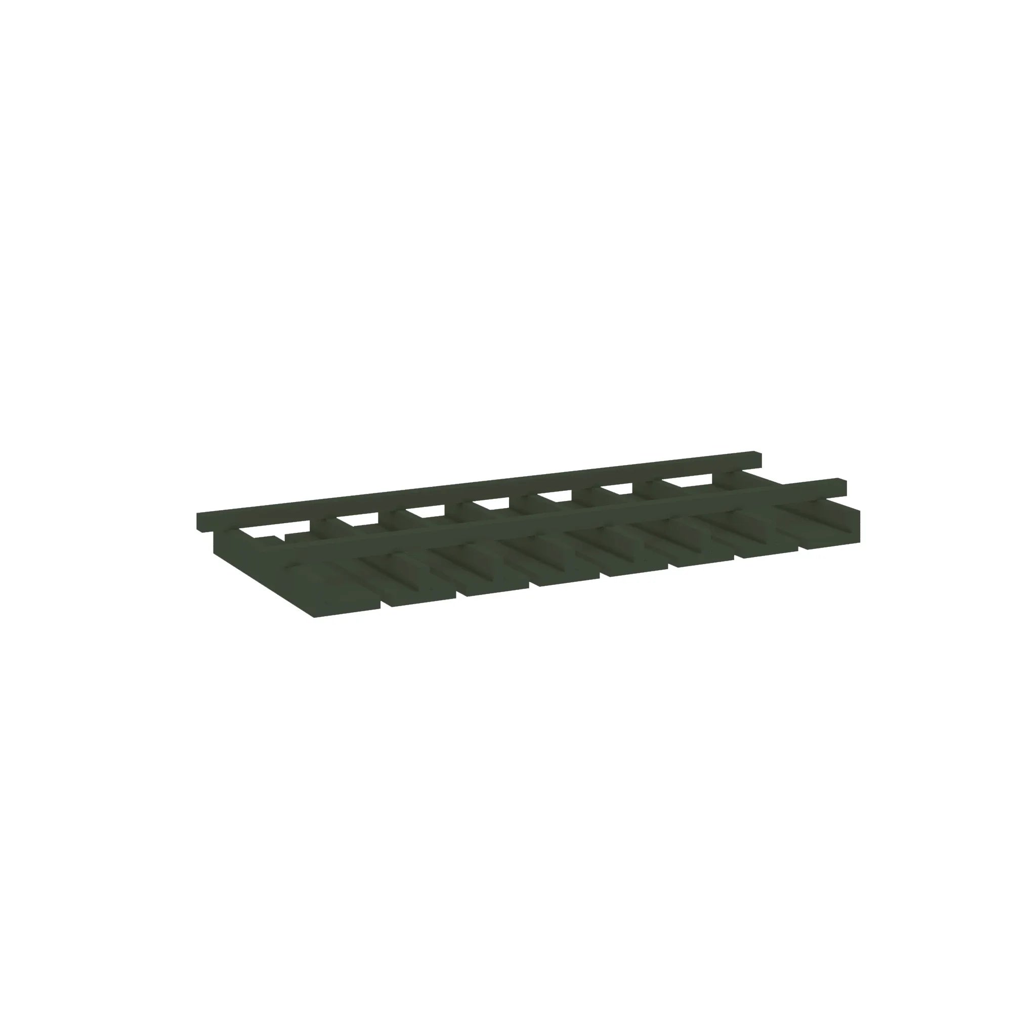 Modernform Cabinet Slim Sage Green 30" W X 1 1/2" H X 12" D Wall Glass Rack