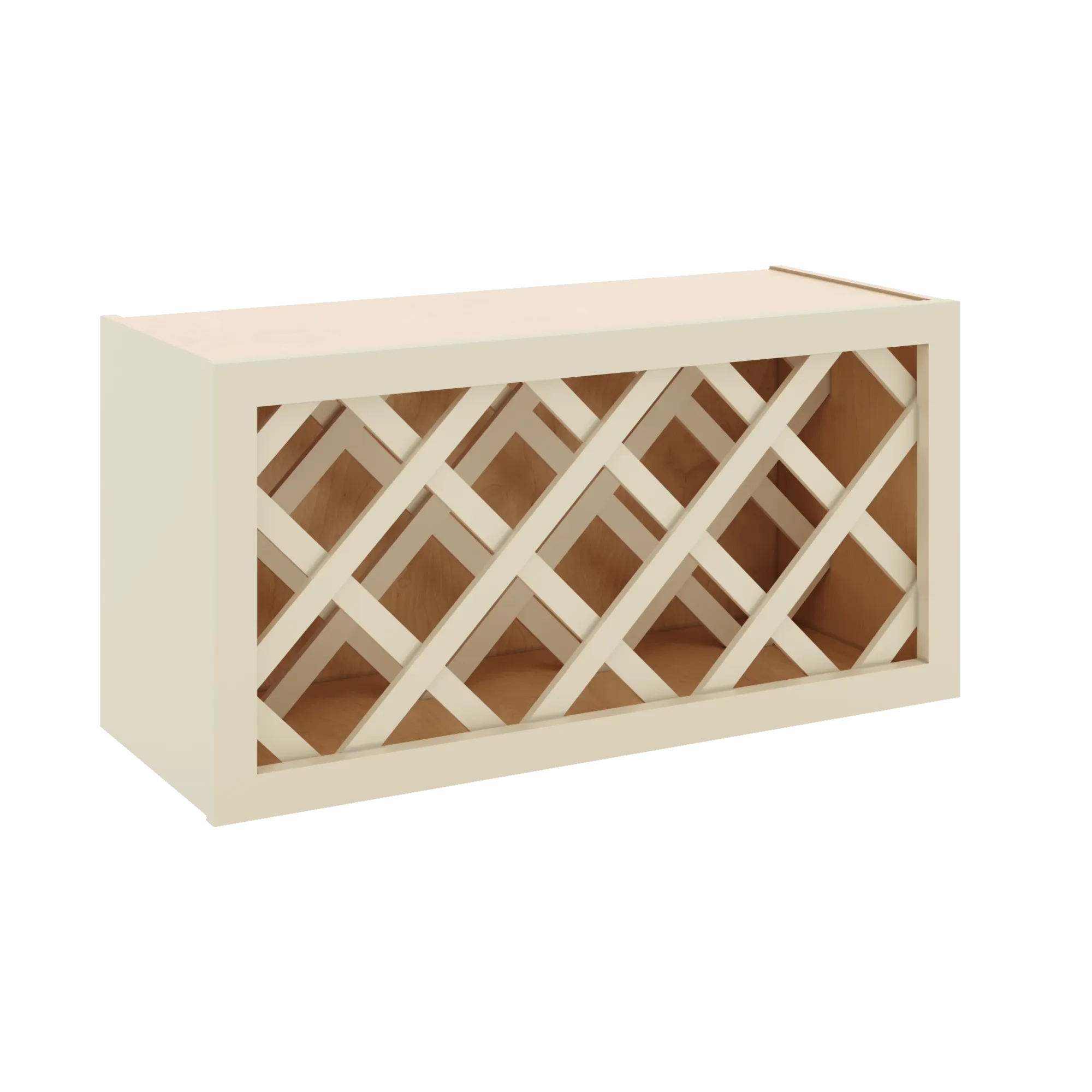 J&K Creme Glazed A7 Wine Rack - 30" W x 15" H x 12" D