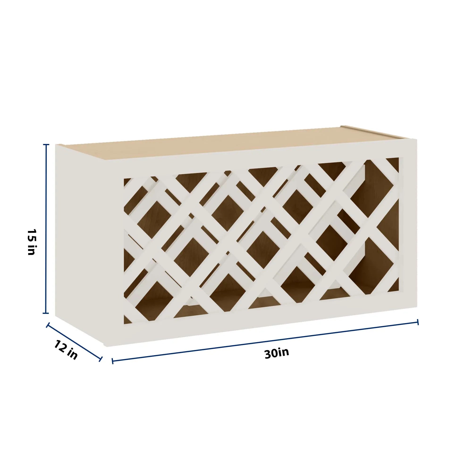 J&K Dove E1 Wine Rack - 30" W x 15" H x 12" D