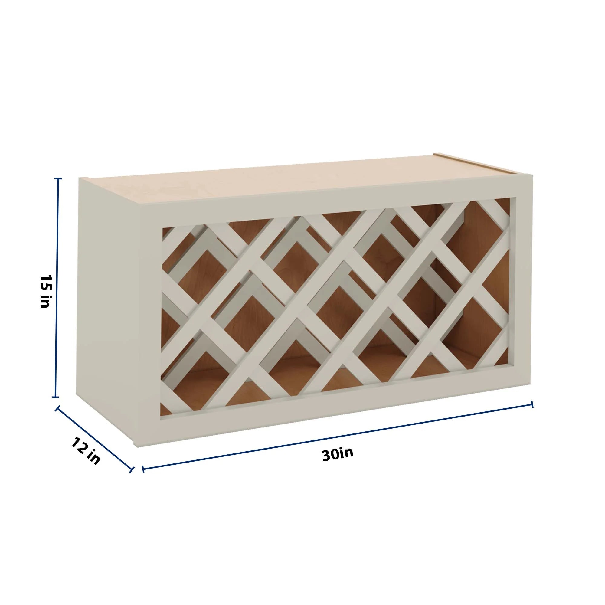 J&K Pebble B6 Wine Rack - 30" W x 15" H x 12" D