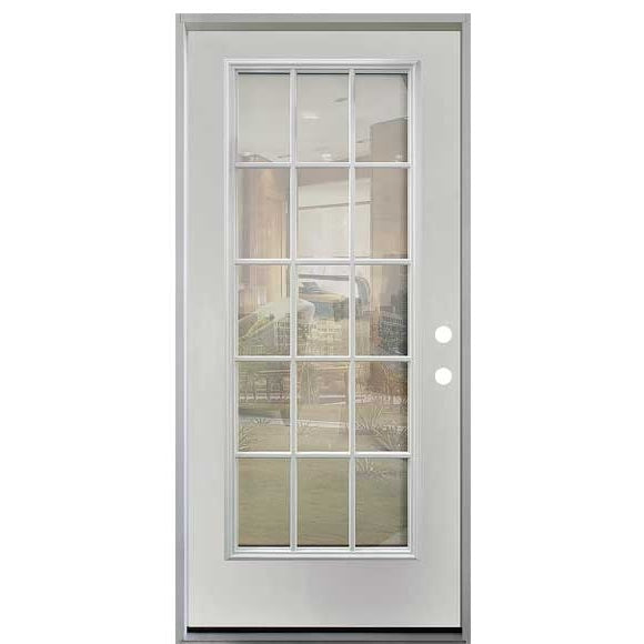 32 in x 80 15 lite clear unfinished white prehung fiberglass 732