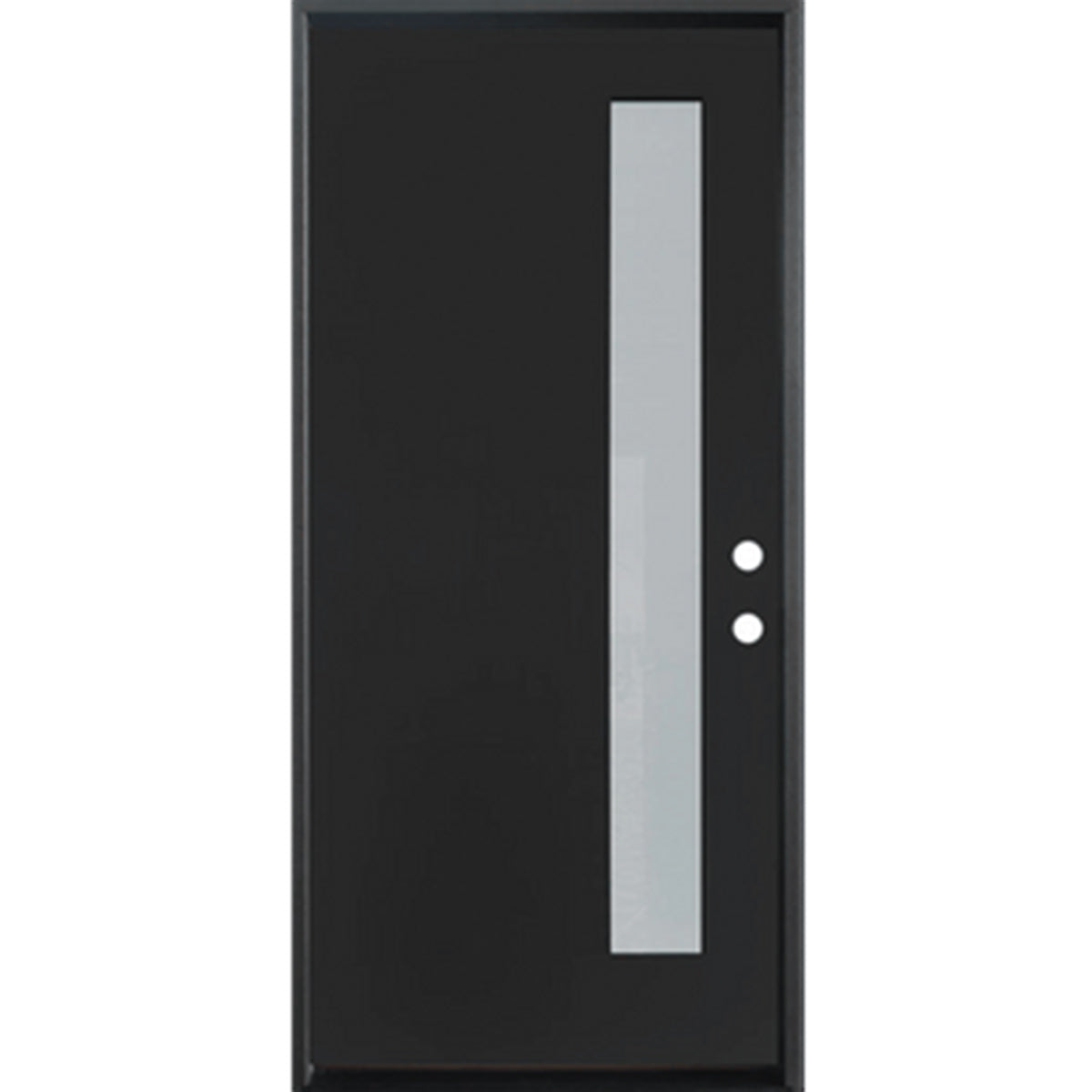 1 LITE OFFSITE, ACID ETCH FIBERGLASS DOOR PAINTED BLACK AAADistributor
