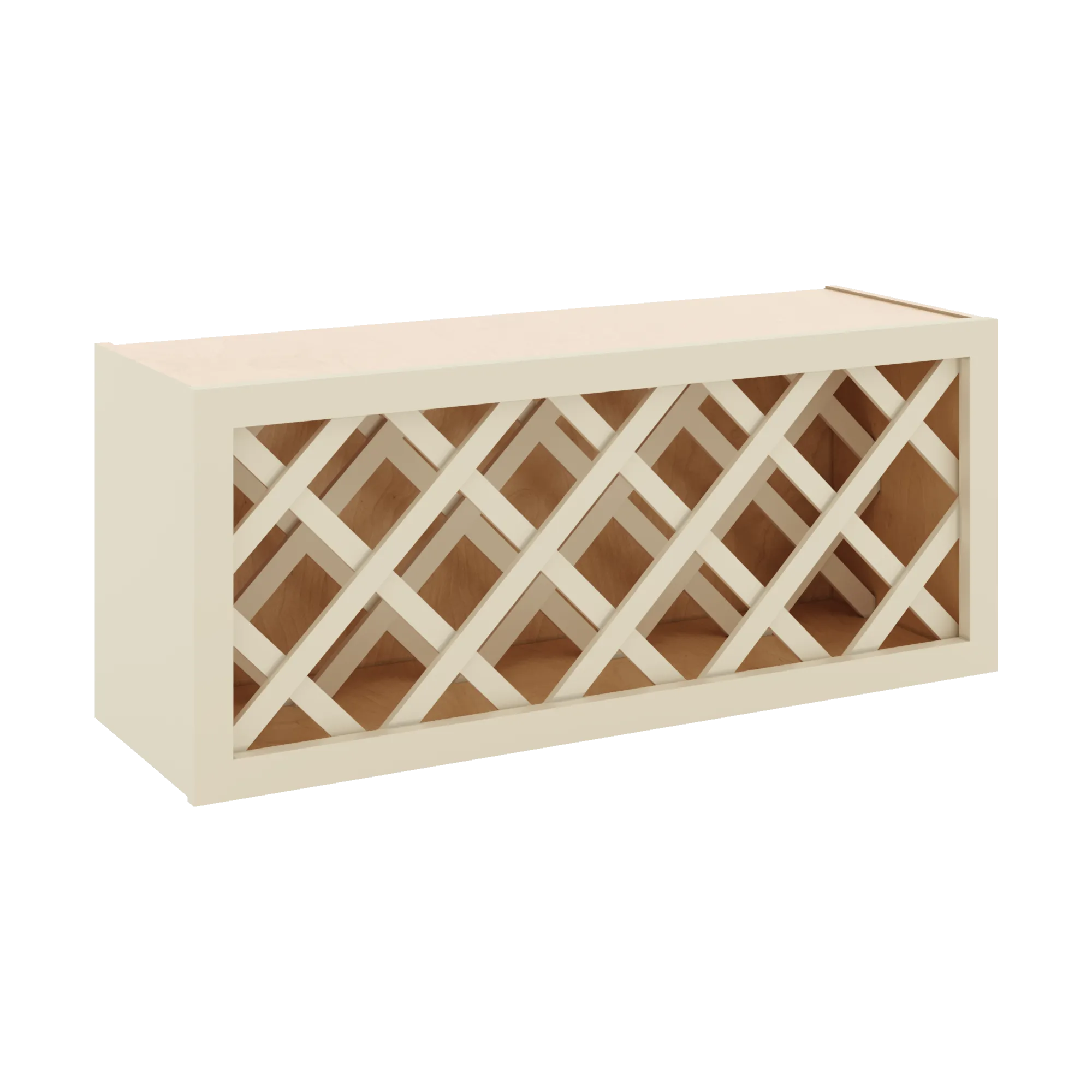 J&K Creme Glazed A7 Wine Rack - 36" W x 15" H x 12" D