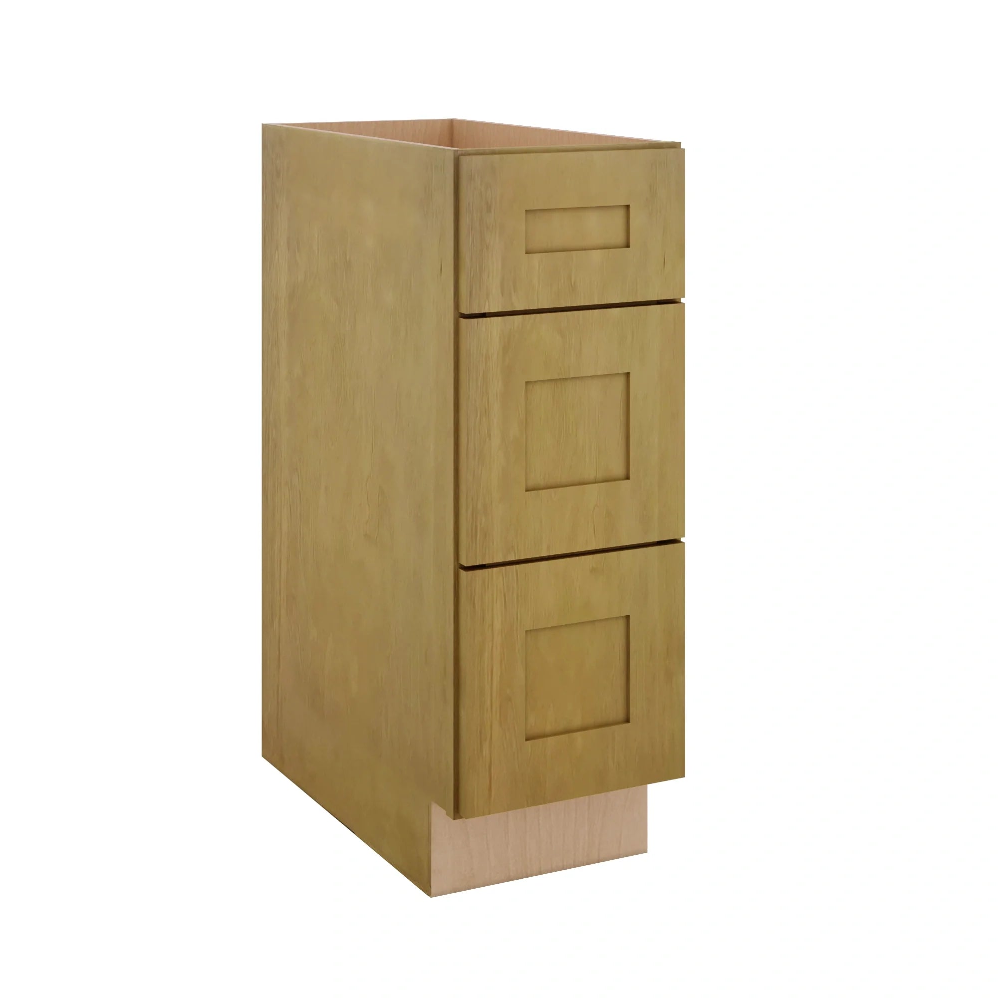 Modernform Cabinet Natural Shaker 12" W X 34 1/2" H X 24" D 3 Drawer Base Cabinet