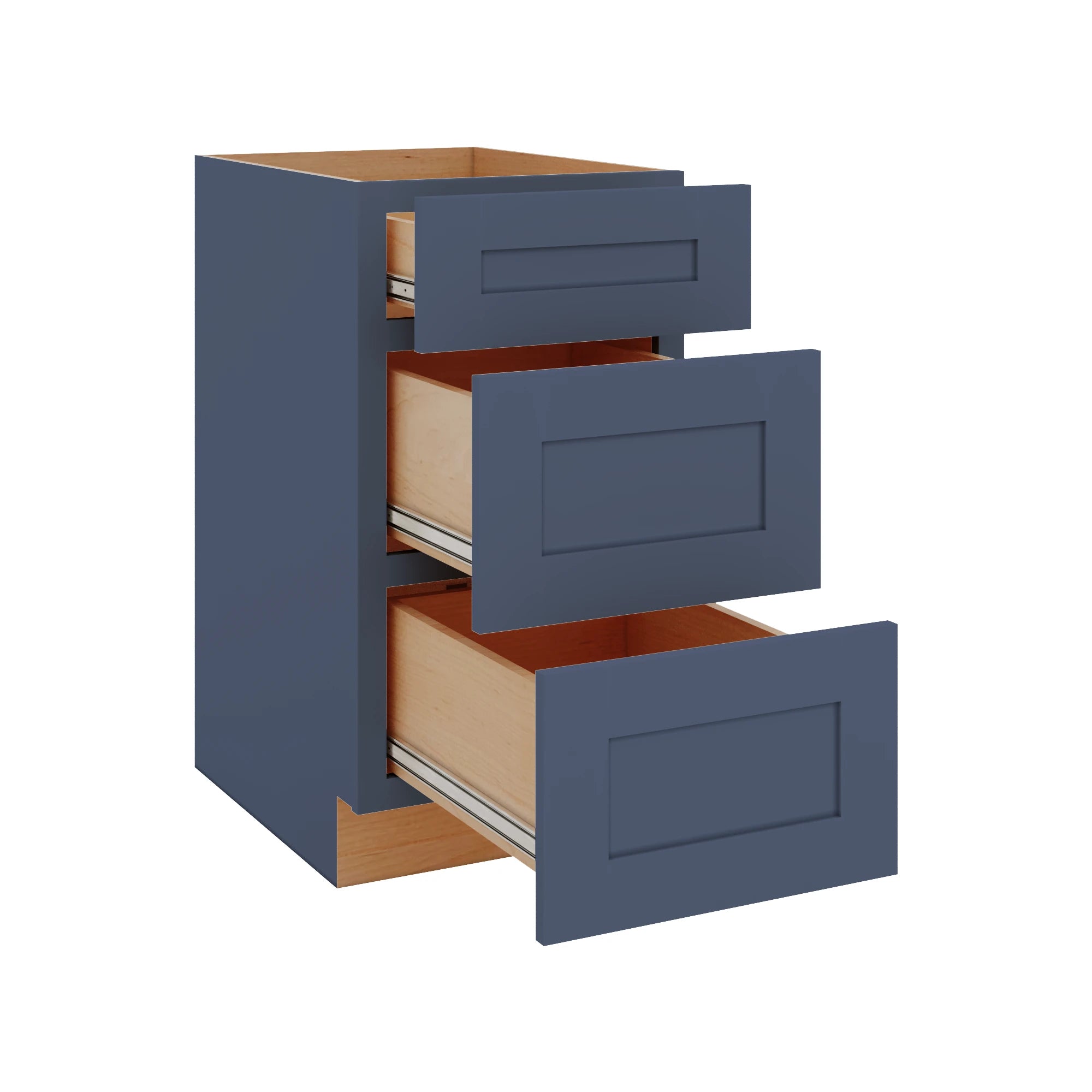 Modernform Cabinet Signature Blue 18" W X 34 1/2" H X 24" D 3 Drawer Base Cabinet