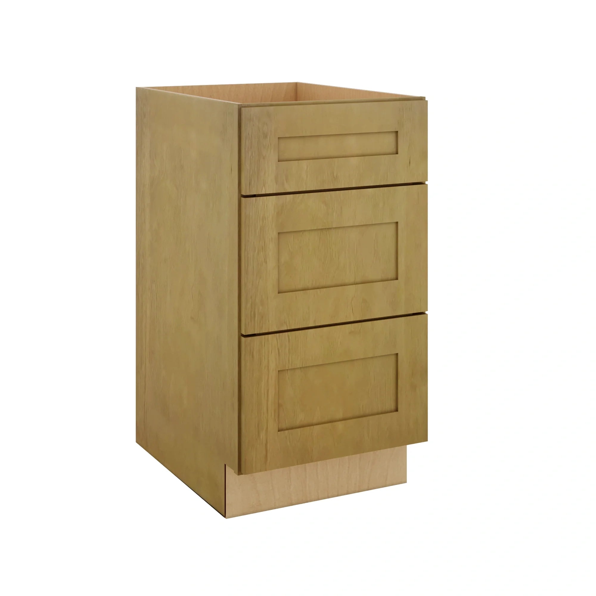 Modernform Cabinet Natural Shaker 18" W X 34 1/2" H X 24" D 3 Drawer Base Cabinet
