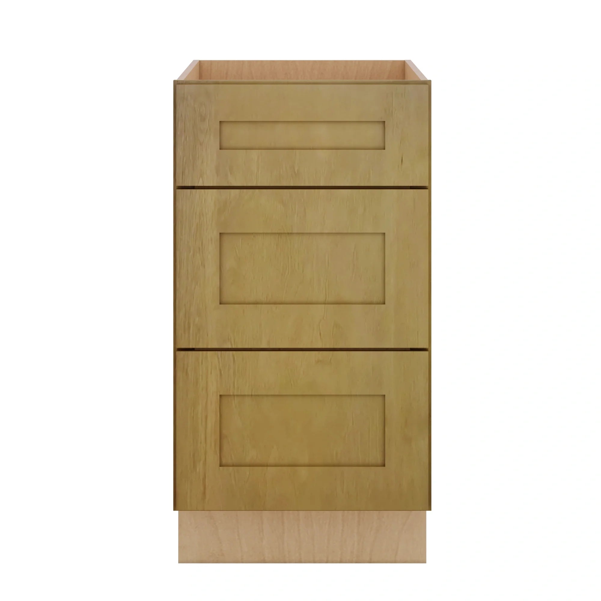 Modernform Cabinet Natural Shaker 18" W X 34 1/2" H X 24" D 3 Drawer Base Cabinet