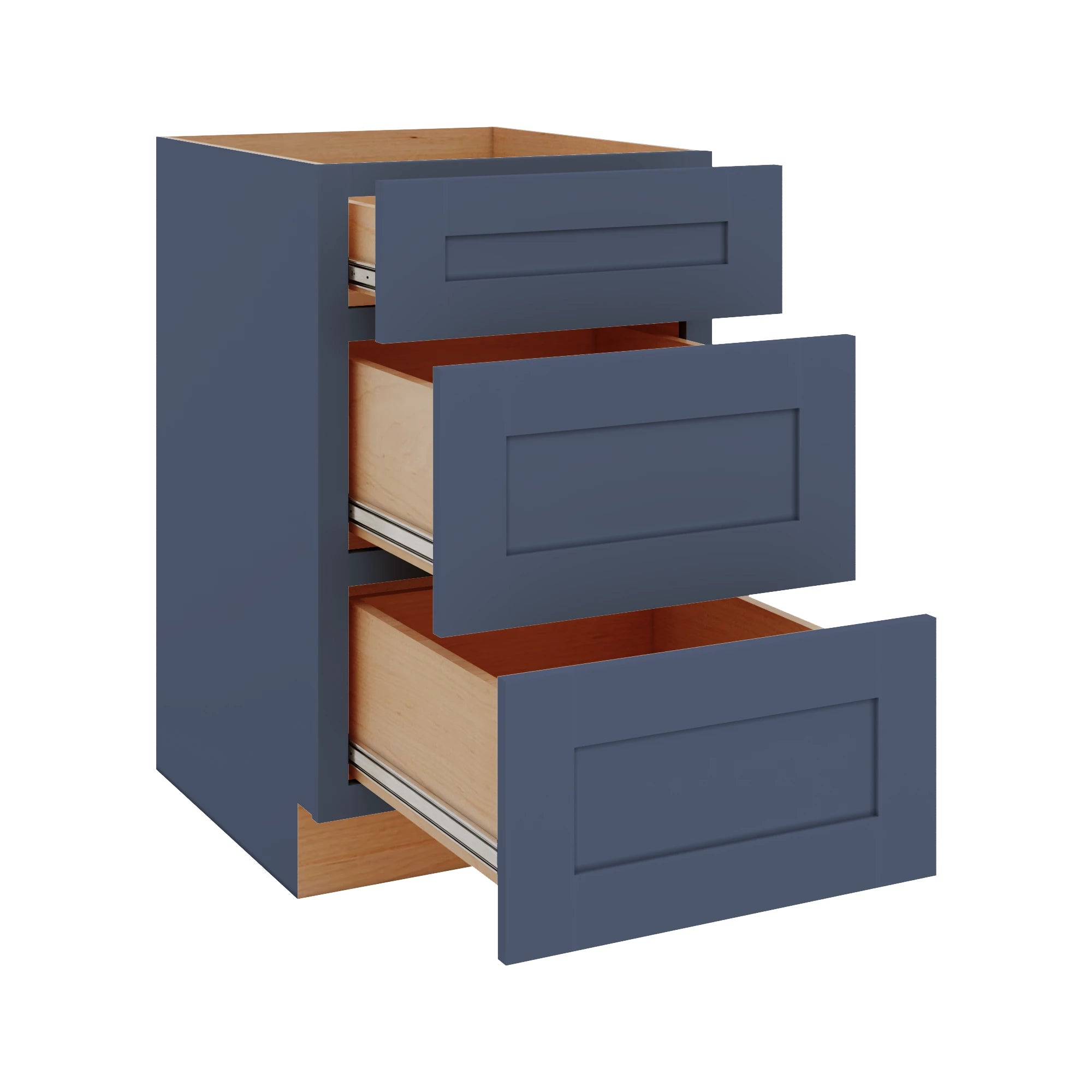 Modernform Cabinet Signature Blue 21" W X 34 1/2" H X 24" D 3 Drawer Base Cabinet