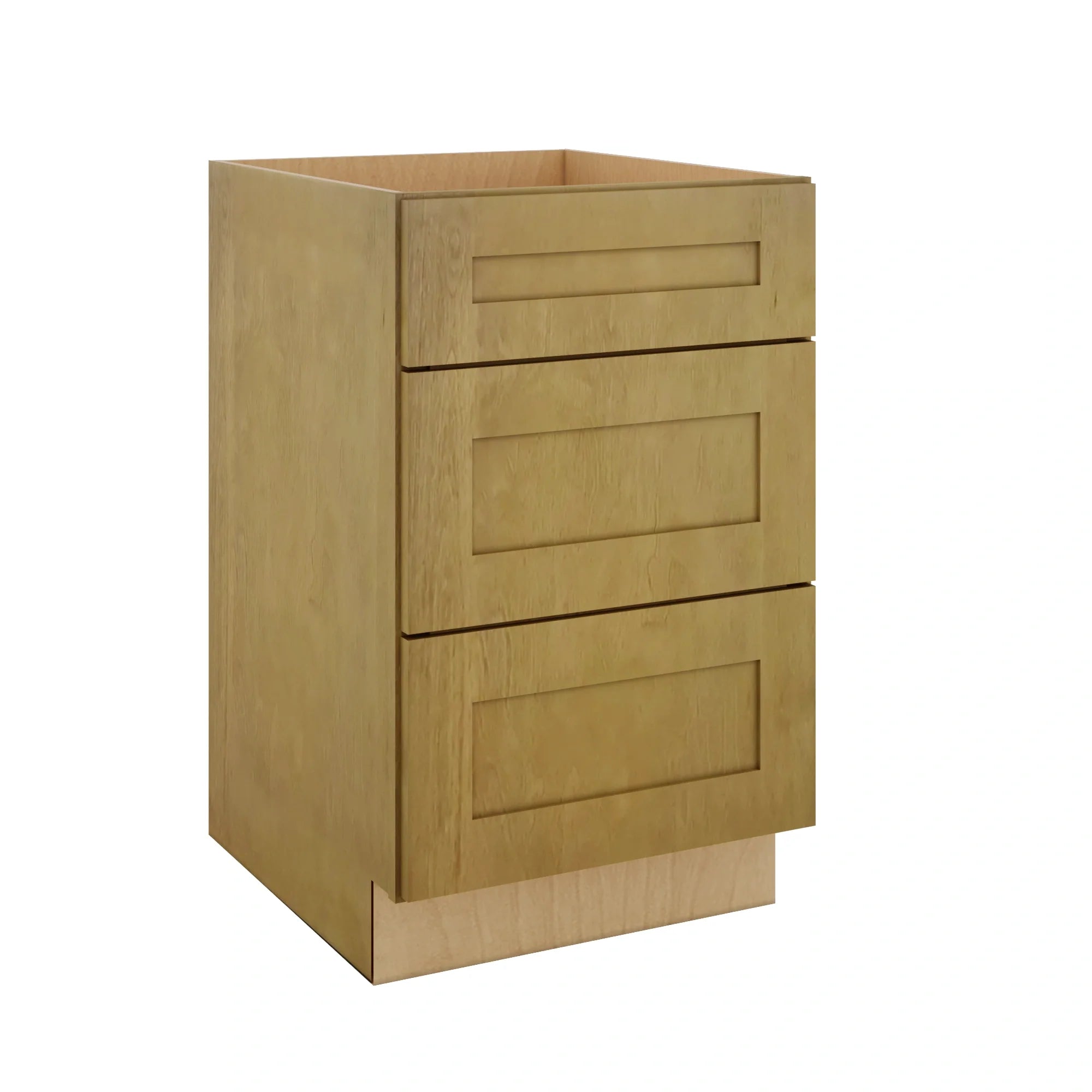 Modernform Cabinet Natural Shaker 21" W X 34 1/2" H X 24" D 3 Drawer Base Cabinet