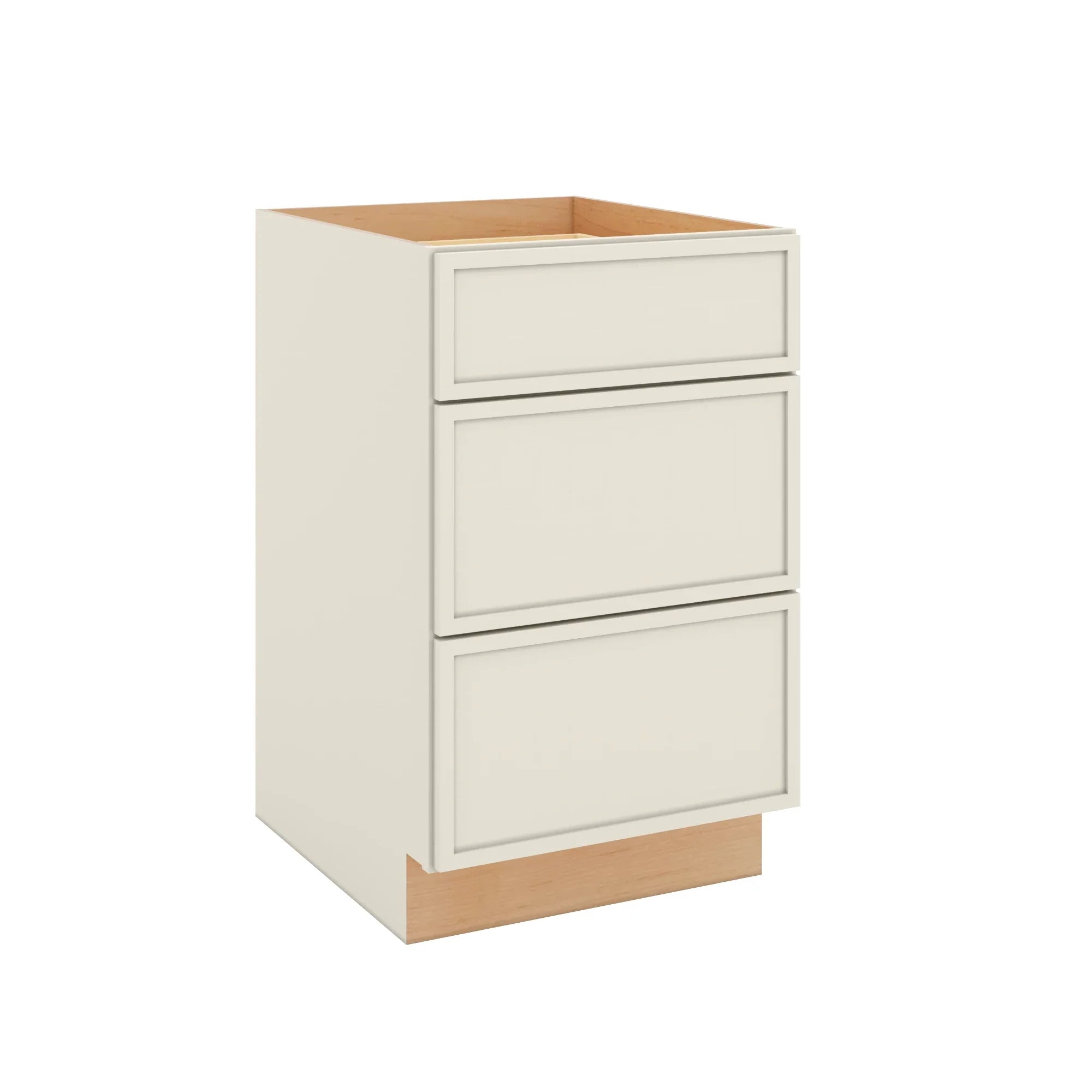 Modernform Cabinet Slim Dove White 21" W X 34 1/2" H X 24" D 3 Drawer Base Cabinet