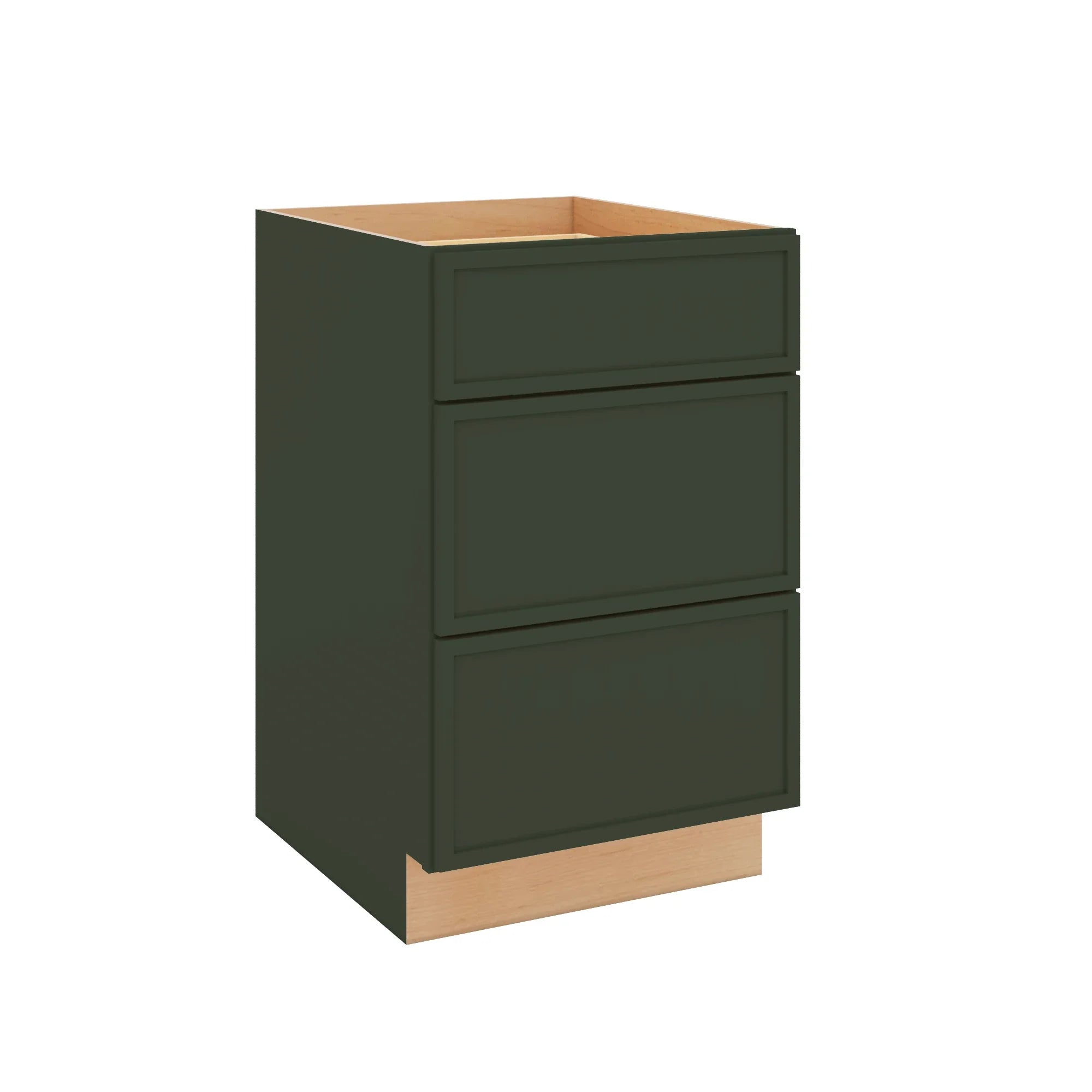 Modernform Cabinet Slim Sage Green 21" W X 34 1/2" H X 24" D 3 Drawer Base Cabinet