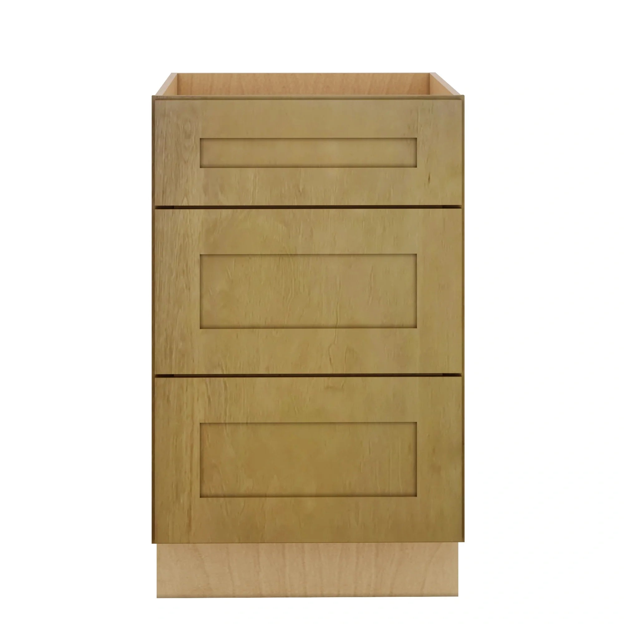 Modernform Cabinet Natural Shaker 21" W X 34 1/2" H X 24" D 3 Drawer Base Cabinet