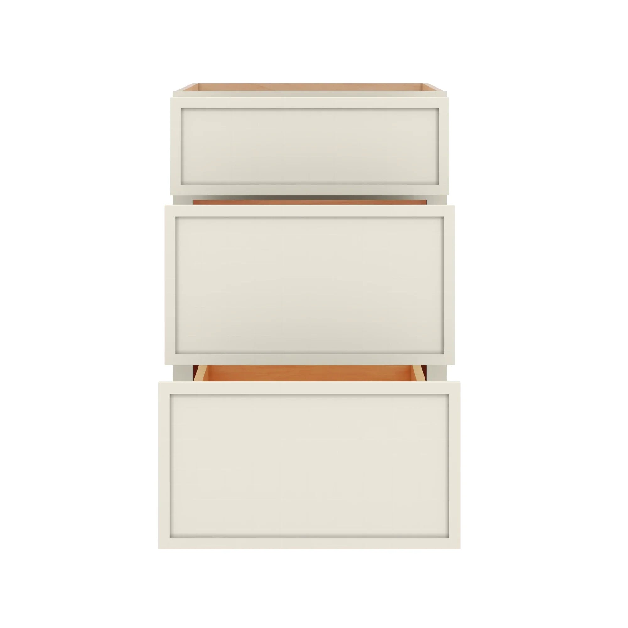 Modernform Cabinet Slim Dove White 21" W X 34 1/2" H X 24" D 3 Drawer Base Cabinet
