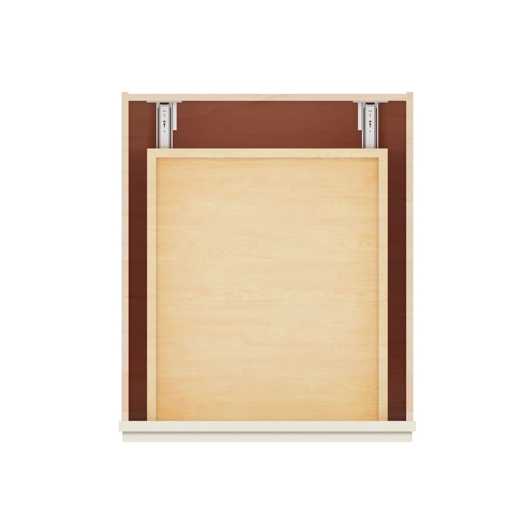 Modernform Cabinet Slim Dove White 21" W X 34 1/2" H X 24" D 3 Drawer Base Cabinet