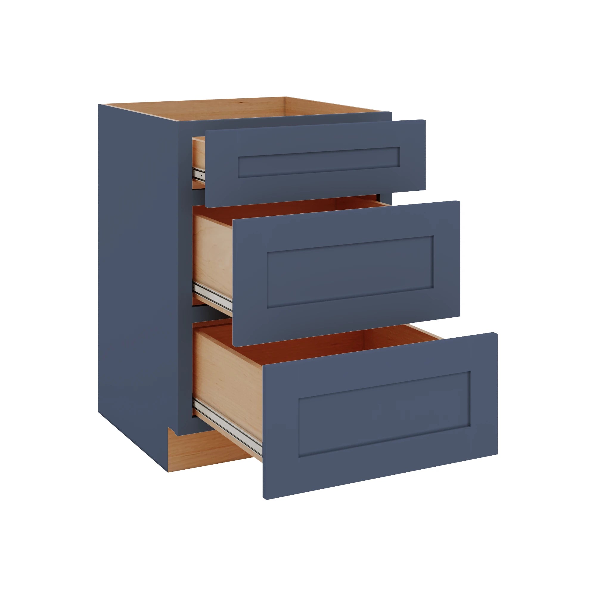 Modernform Cabinet Signature Blue 24" W X 34 1/2" H X 24" D 3 Drawer Base Cabinet