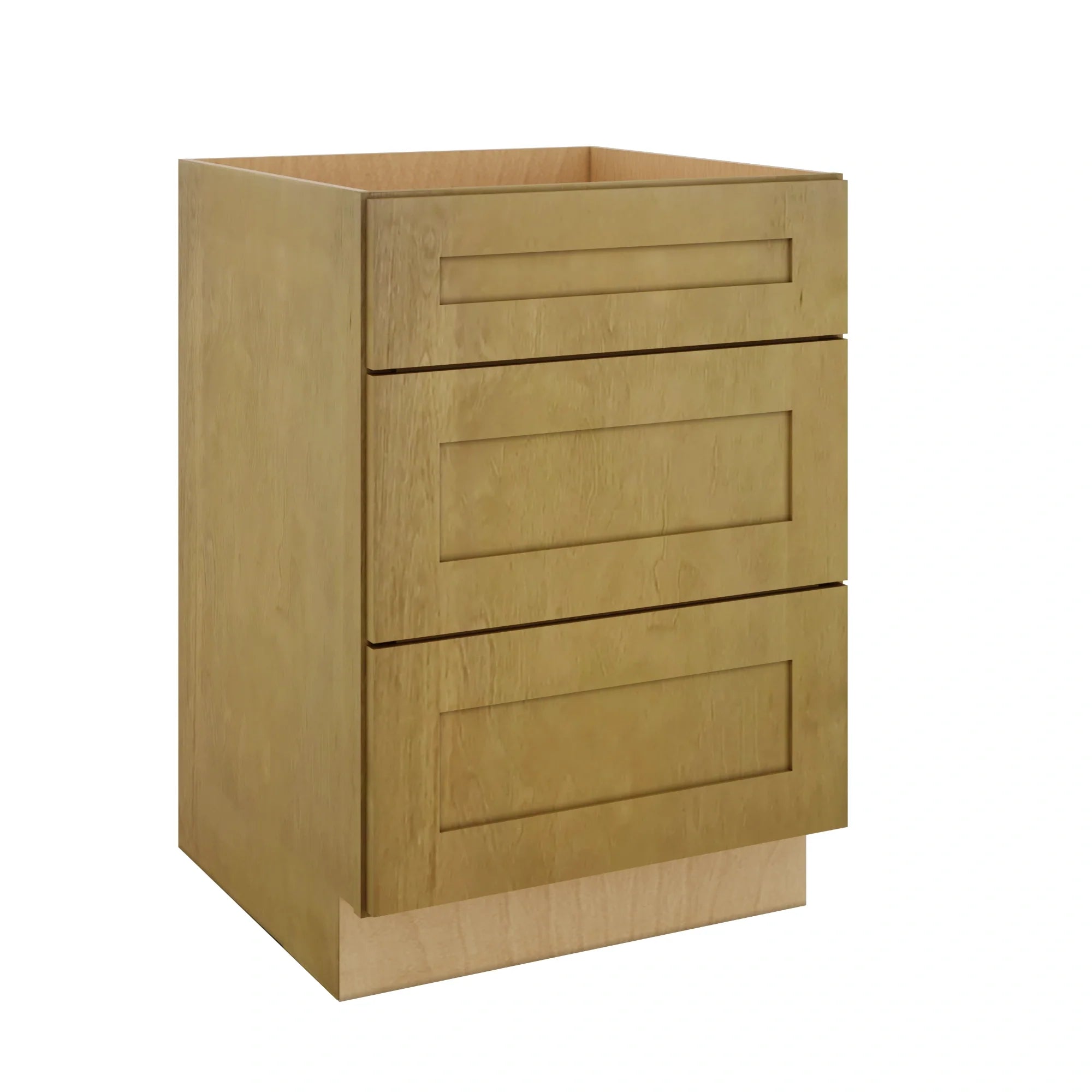 Modernform Cabinet Natural Shaker 24" W X 34 1/2" H X 24" D 3 Drawer Base Cabinet