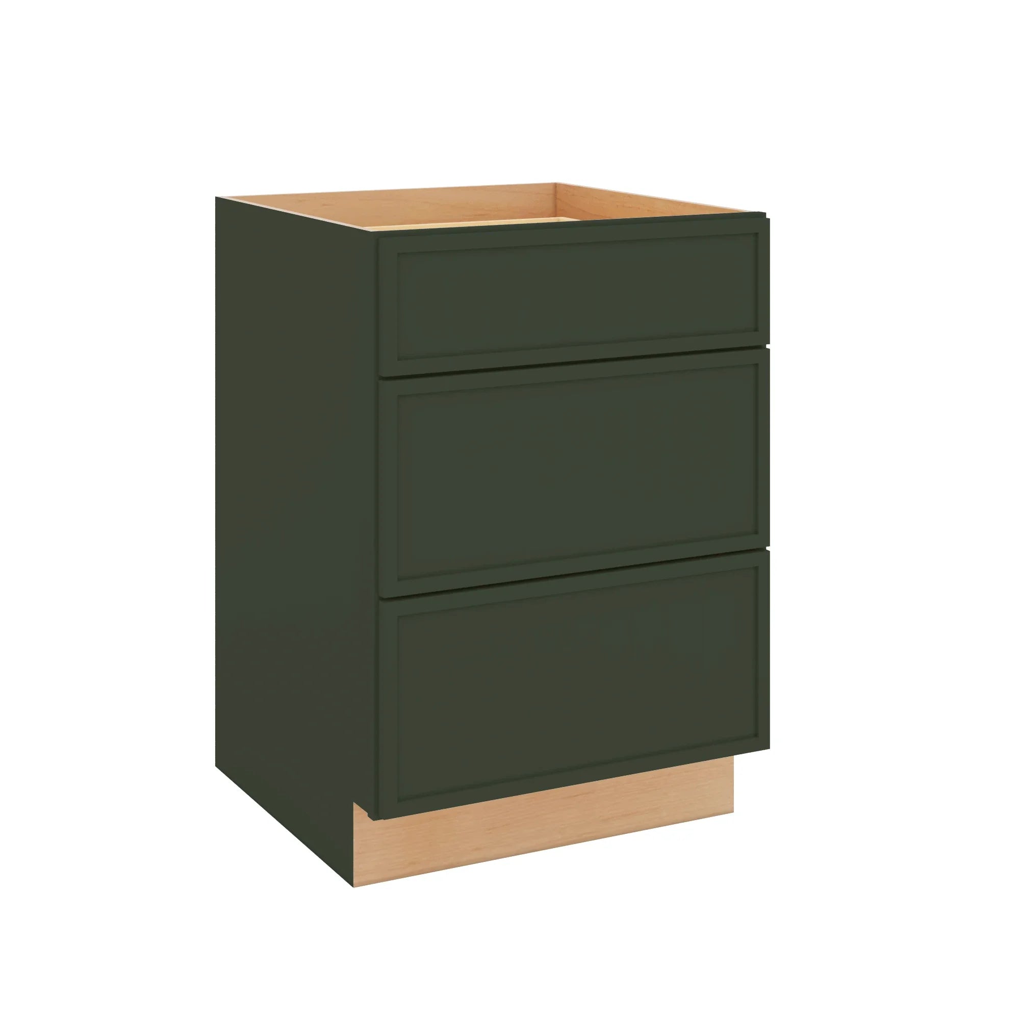 Modernform Cabinet Slim Sage Green 24" W X 34 1/2" H X 24" D 3 Drawer Base Cabinet
