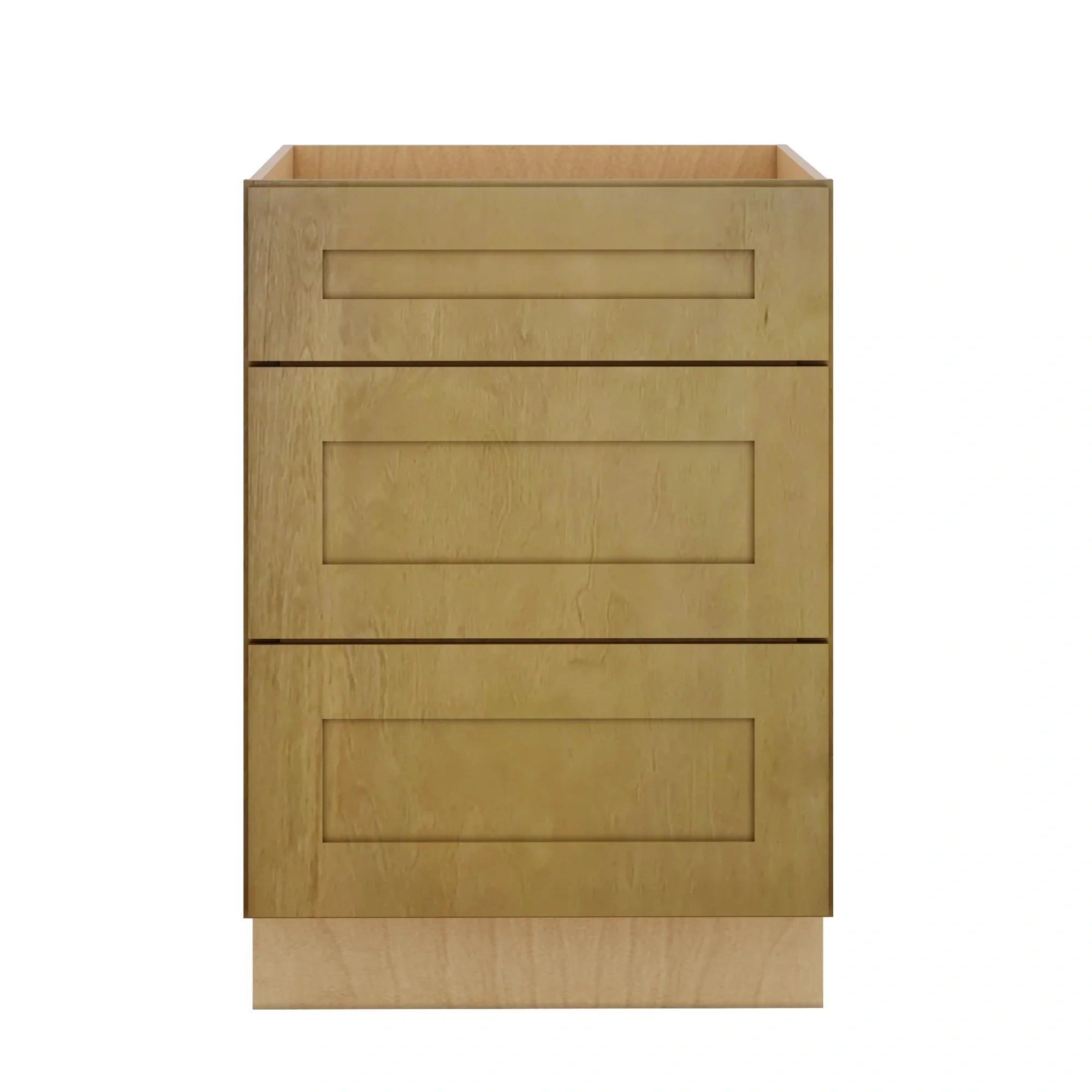 Modernform Cabinet Natural Shaker 24" W X 34 1/2" H X 24" D 3 Drawer Base Cabinet