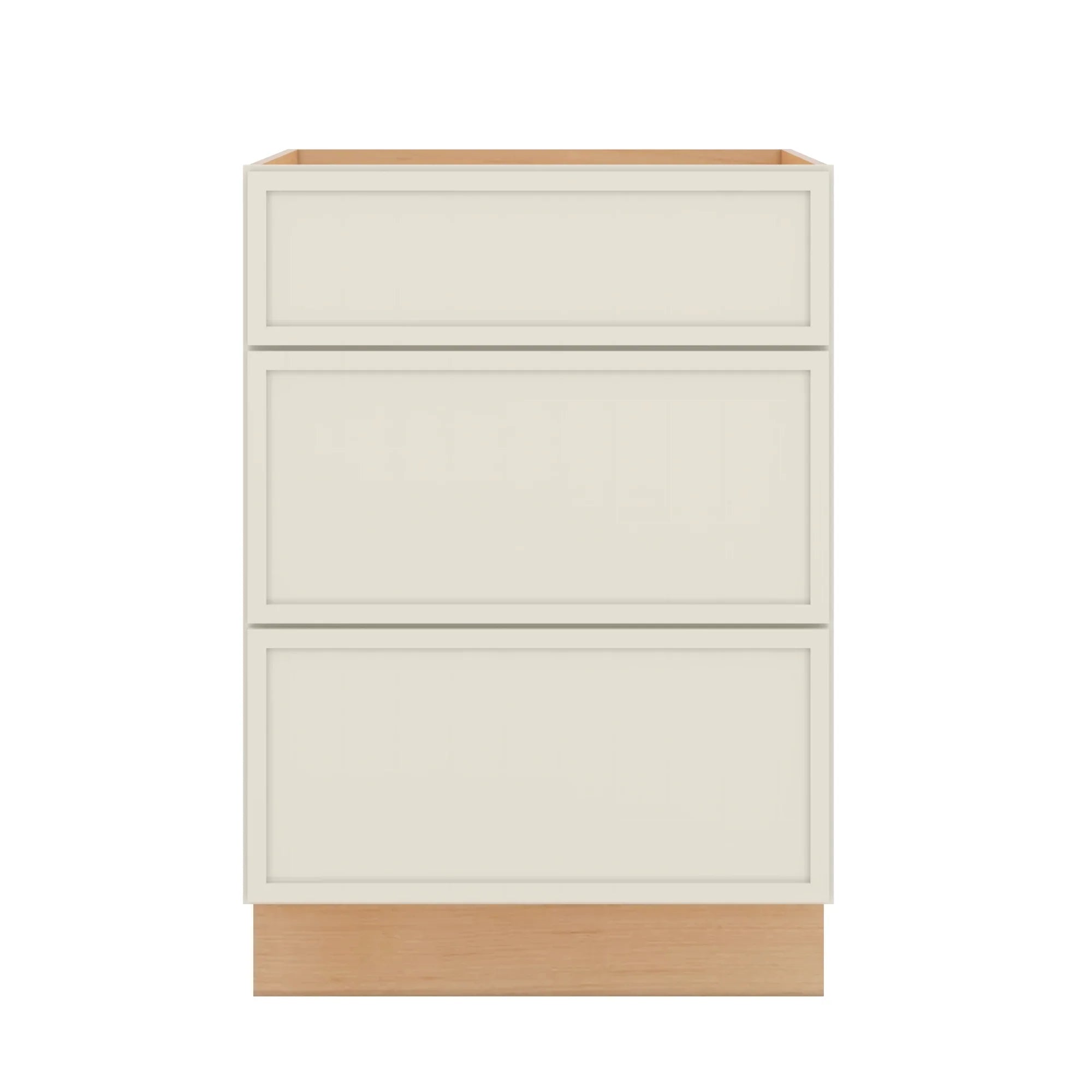 Modernform Cabinet Slim Dove White 24" W X 34 1/2" H X 24" D 3 Drawer Base Cabinet