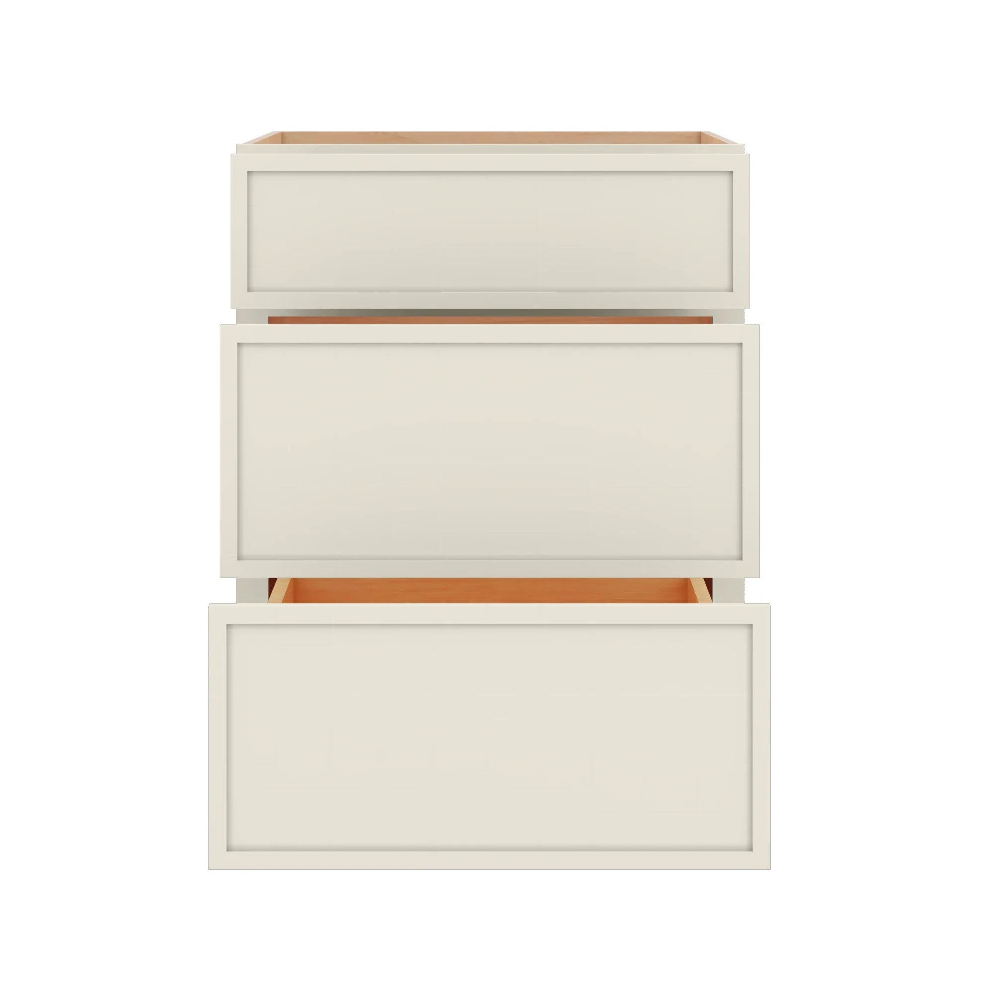 Modernform Cabinet Slim Dove White 24" W X 34 1/2" H X 24" D 3 Drawer Base Cabinet