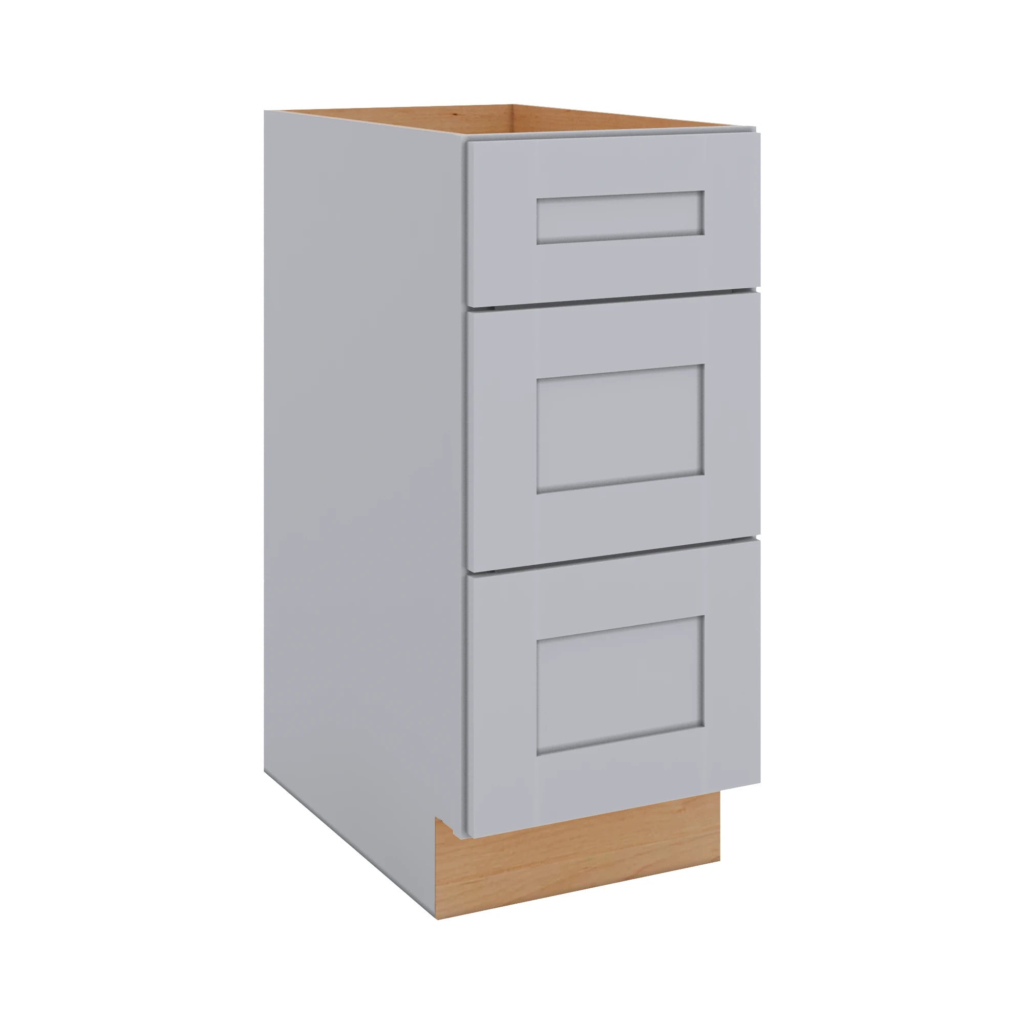 Modernform Cabinet Grey Shaker 30" W X 34 1/2" H X 24" D 3 Drawer Base Cabinet