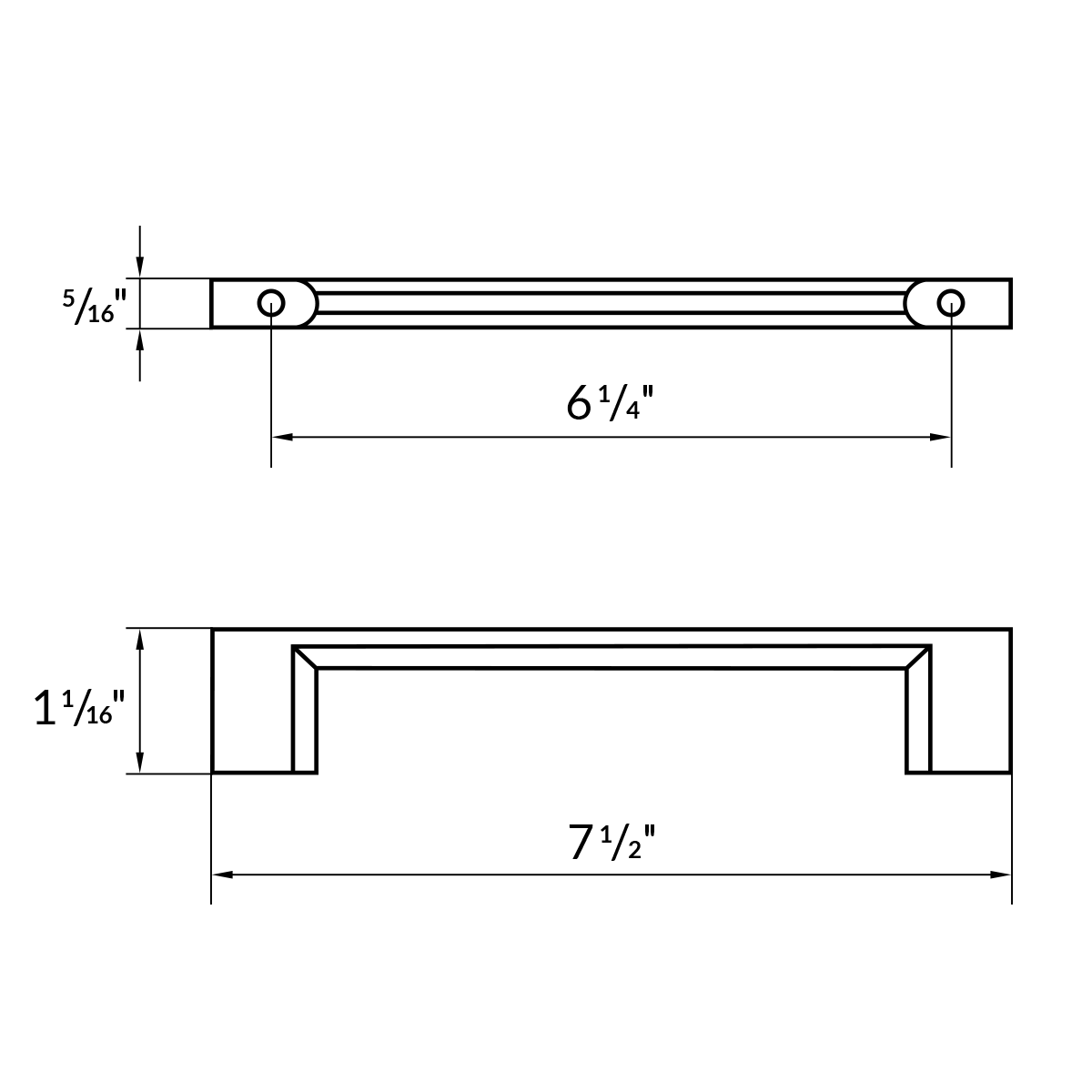 2’’ Chrome Cabinet Pull H8372 160C Hardware