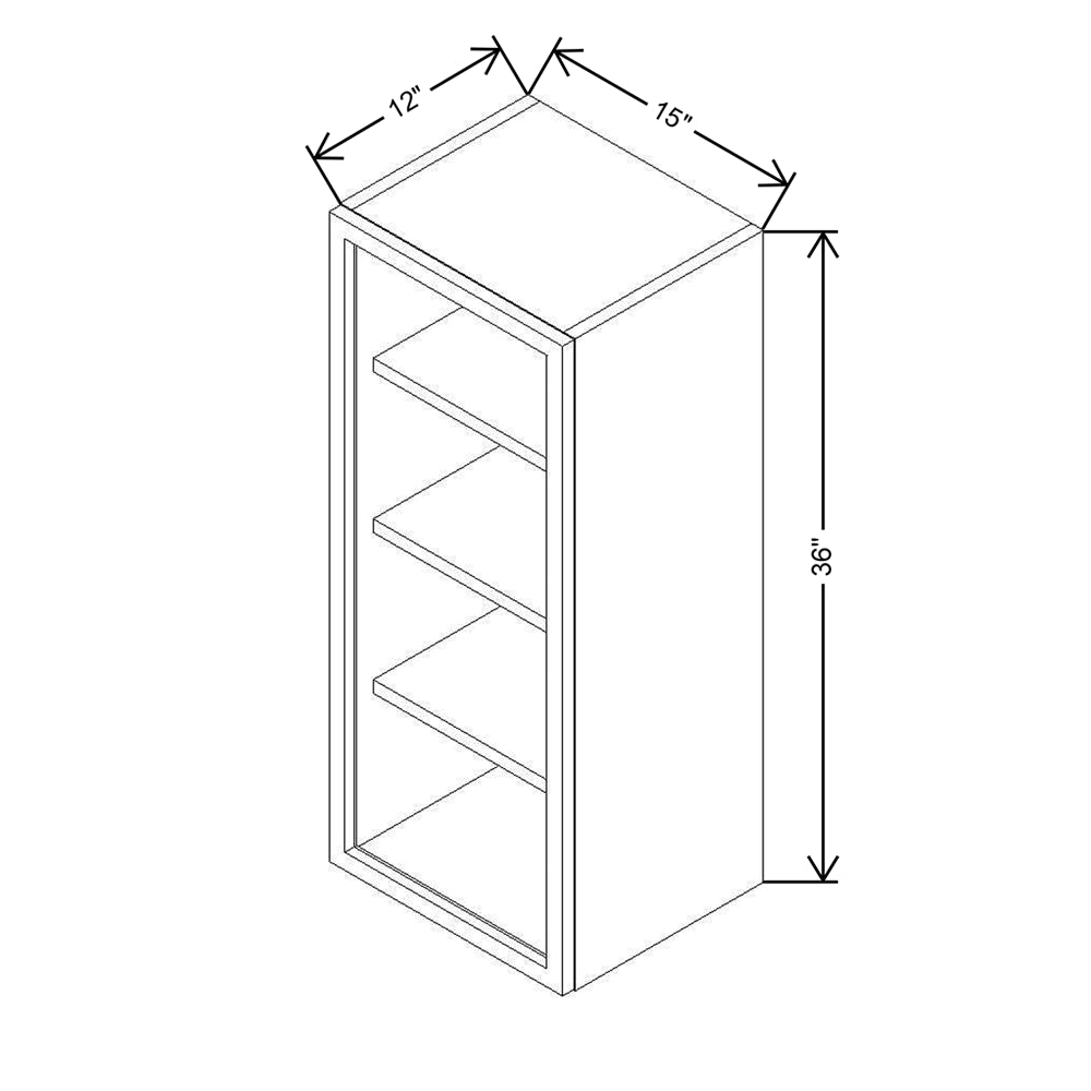 CNC Classic Milano Ash 39" W X 18" H Double Door Wall Cabinet