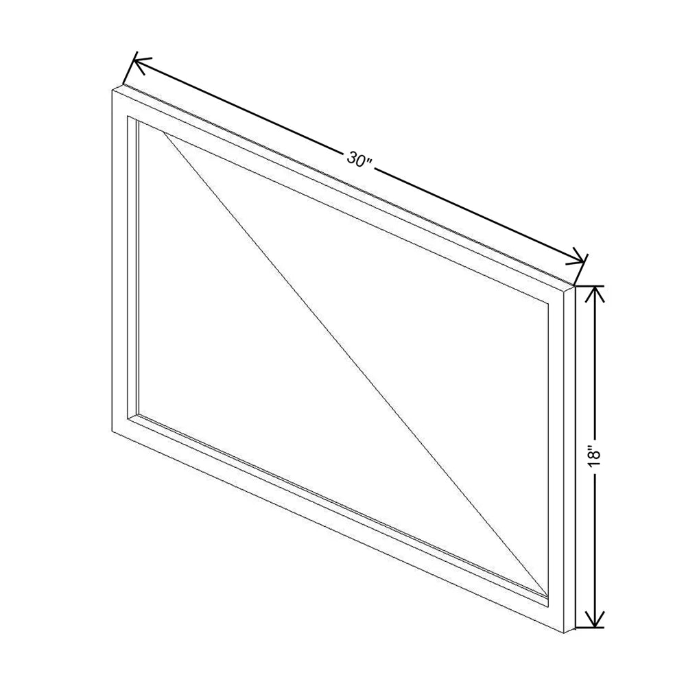 CNC Classic Milano Autumn 30" W X 18" H Aluminum Frame Glass Door Horizontal