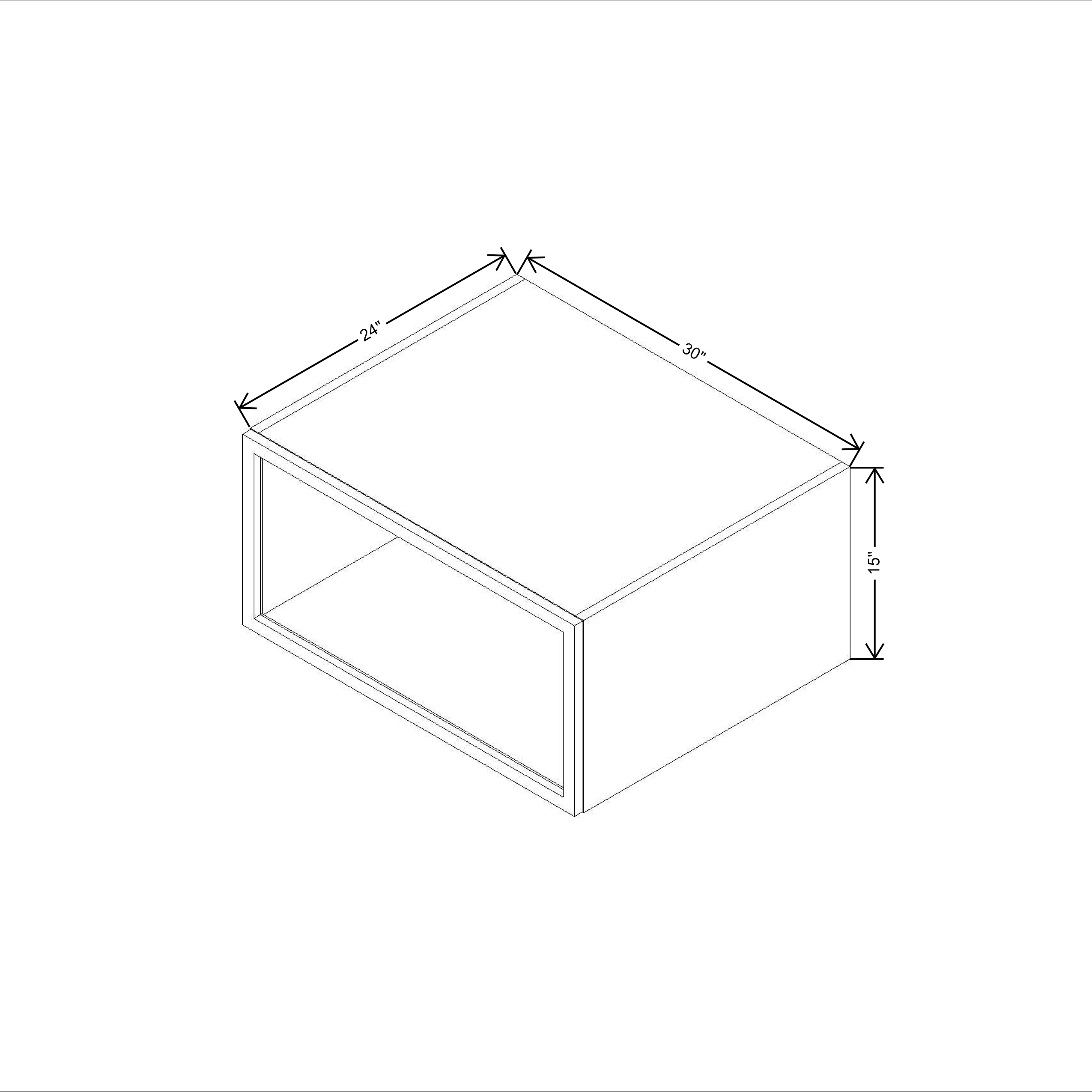CNC Classic Broadway Cotton 30" W X 15" H Aluminum Frame Glass Door - Horizontal