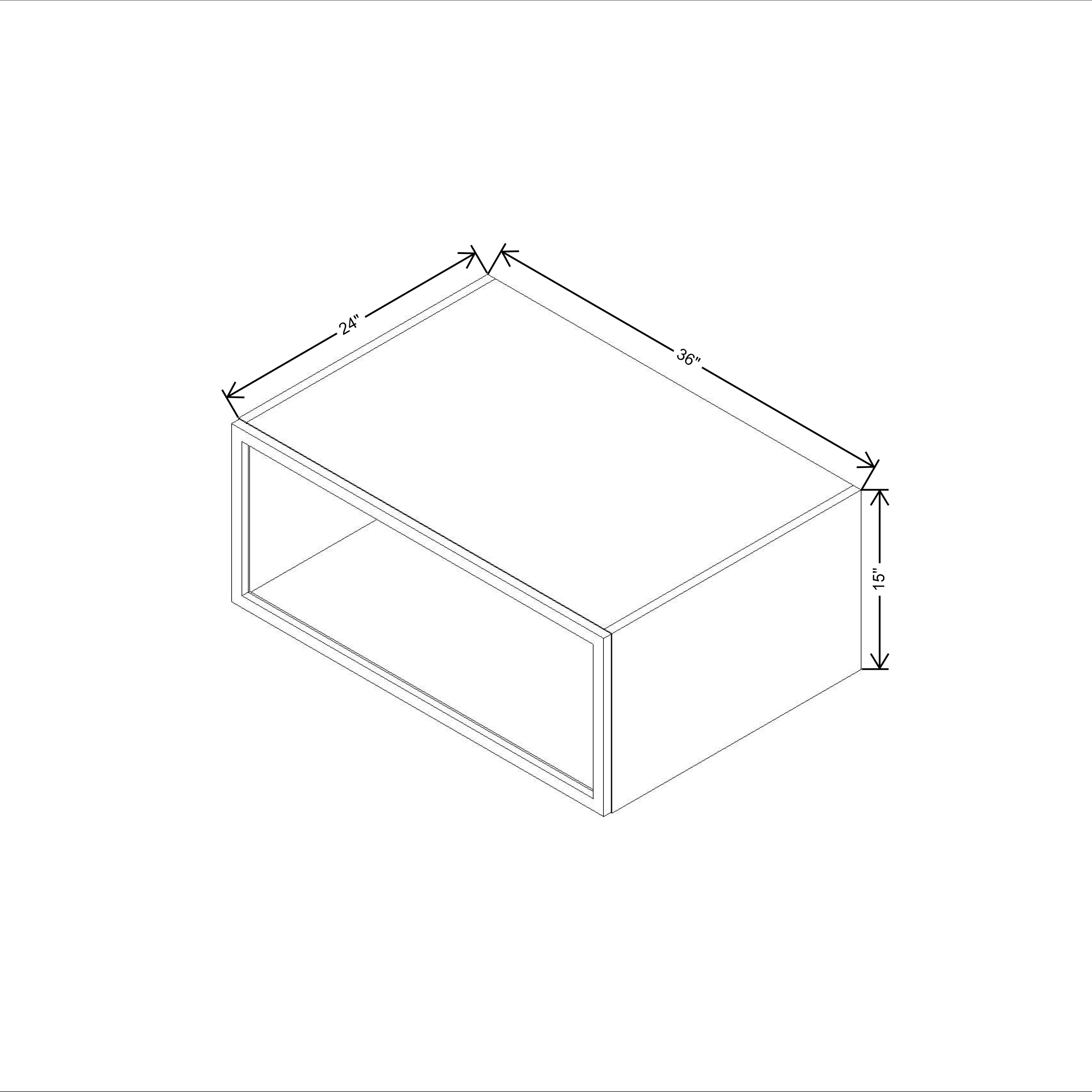 CNC Classic Milano Ash 42" W X 36" H Double Door Wall Cabinet