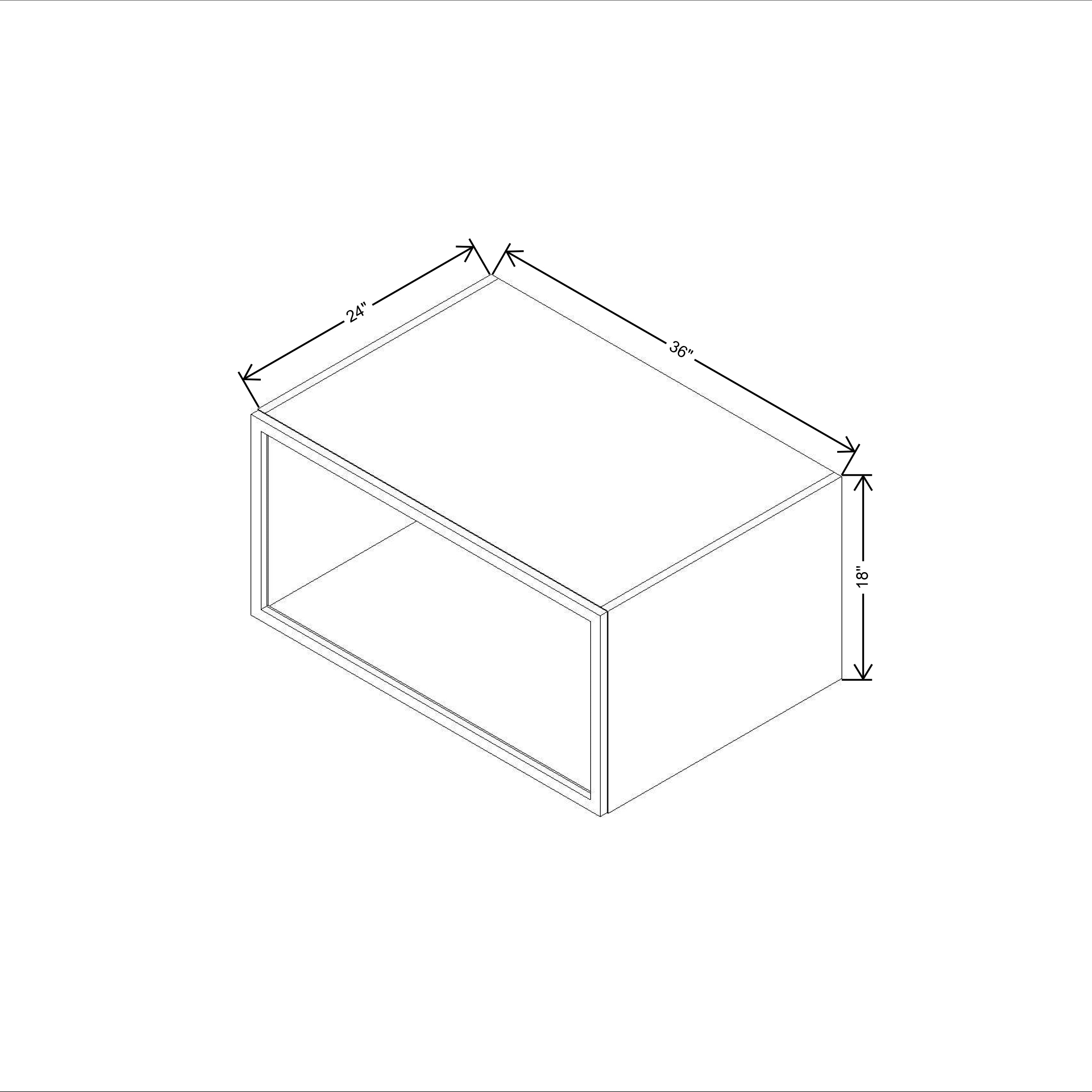 CNC Classic Milano Ash 42" W X 42" H Double Door Wall Cabinet