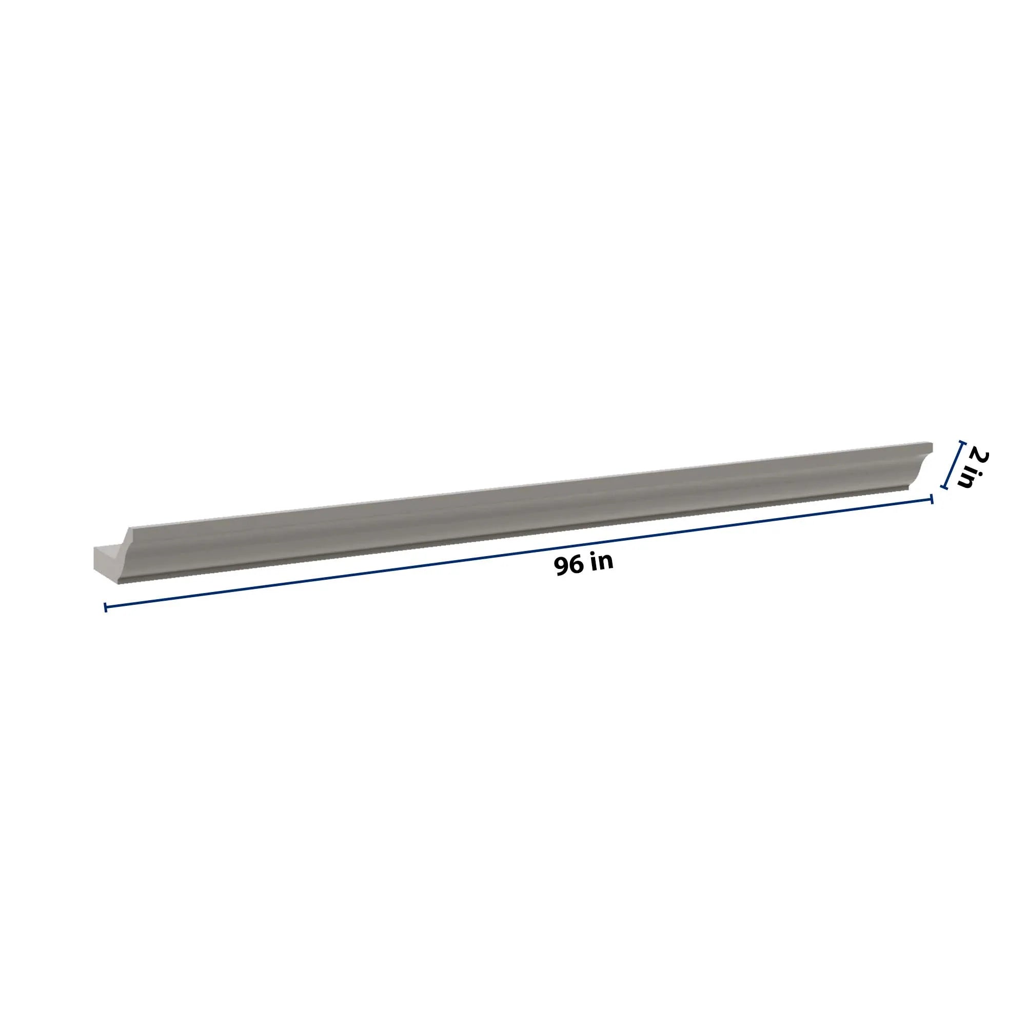 J&K Greige K3 96" W 10- 3 1/4" Crown Molding with Base