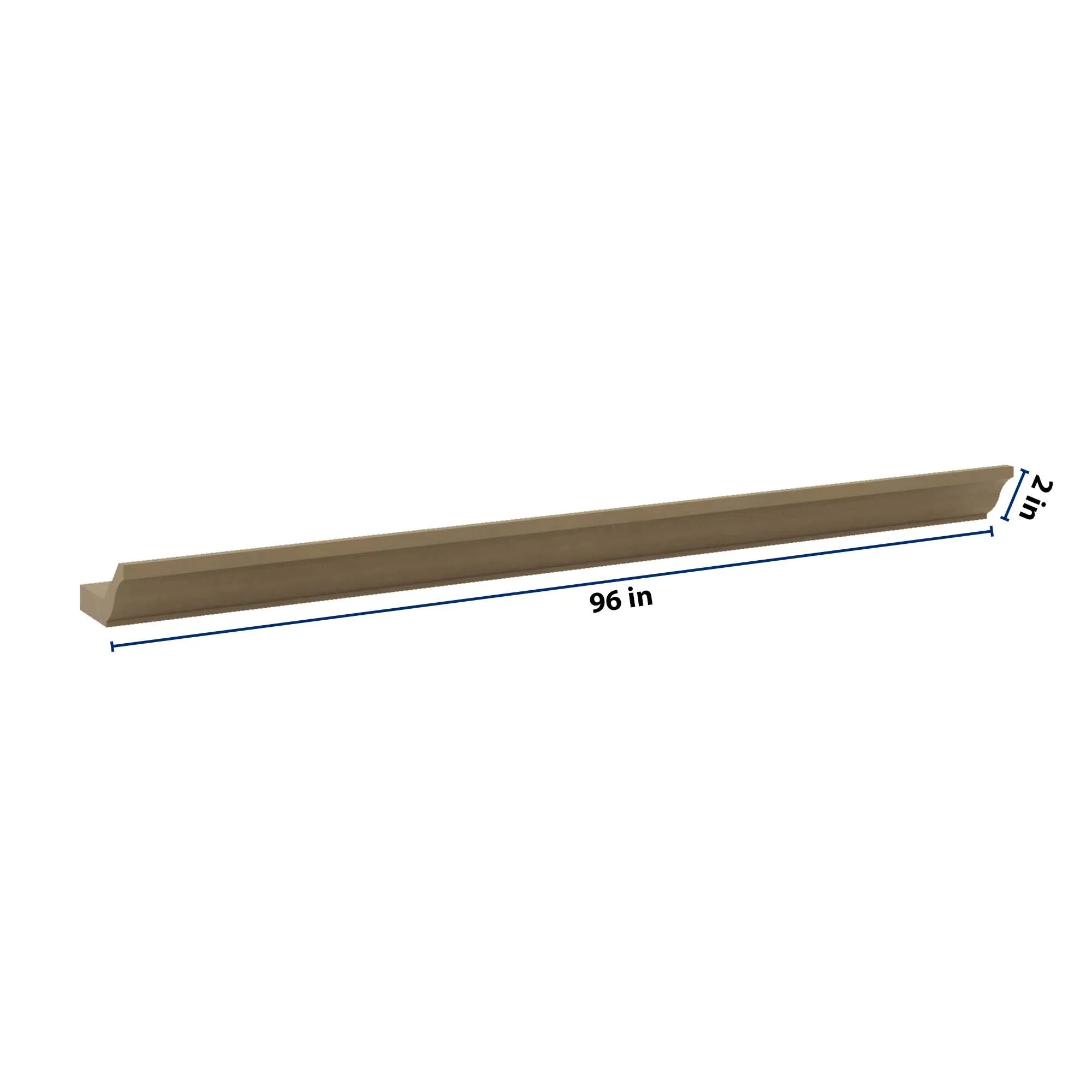 J&K Hazel H8 96" W 10- 3 1/4" Crown Molding with Base