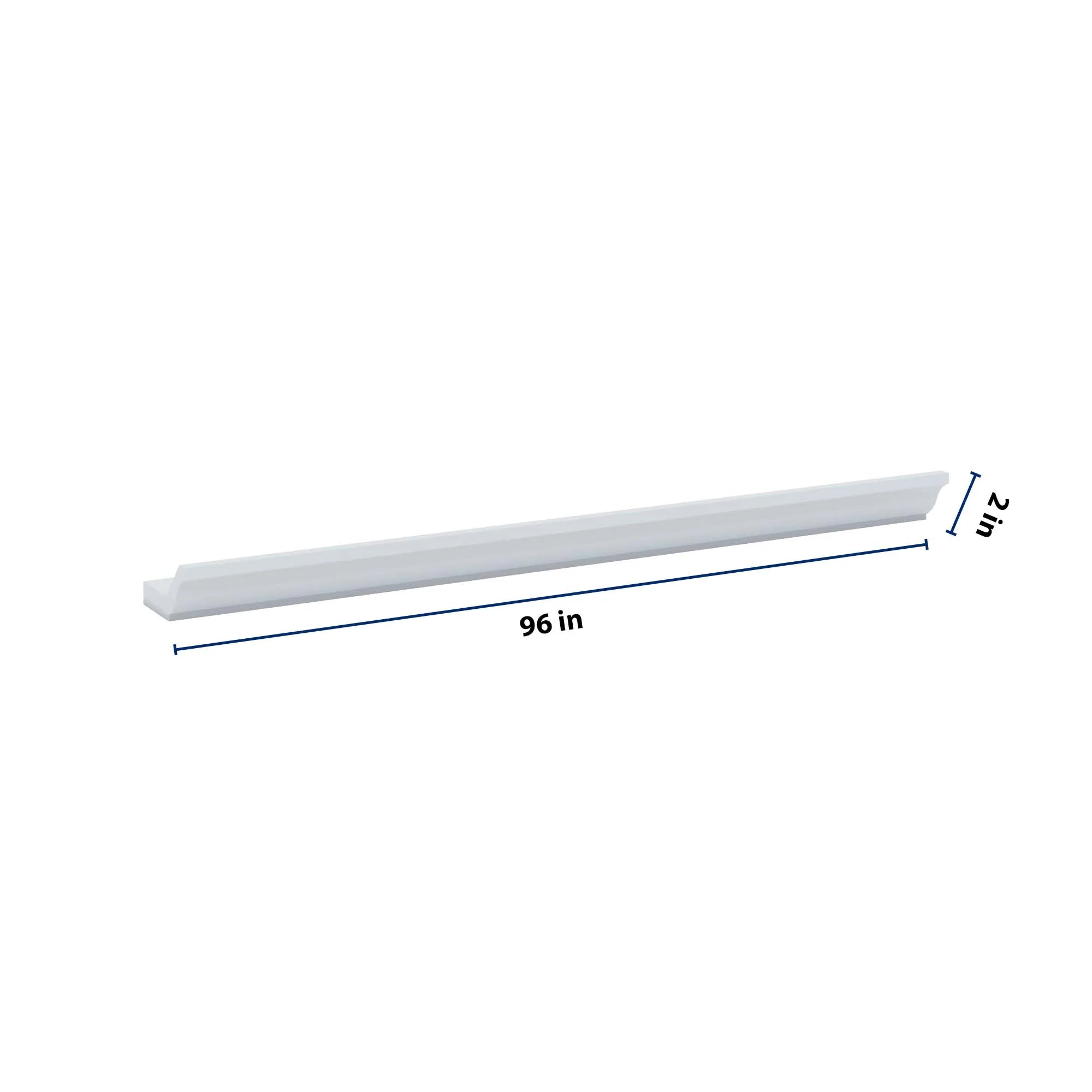 J&K White Shaker S8 96" W 10- 3 1/4" Crown Molding with Base