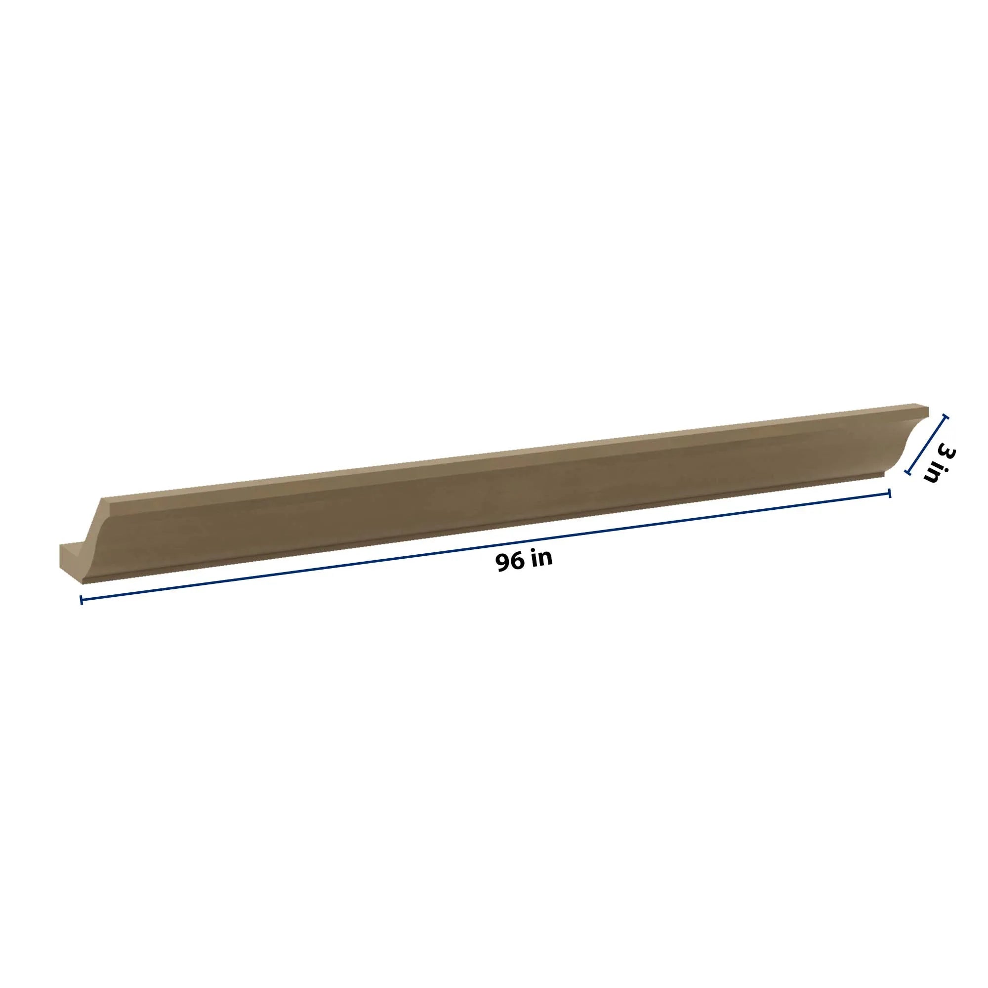 J&K Hazel H8 96" 10-4 1/4 W Crown Molding with Base