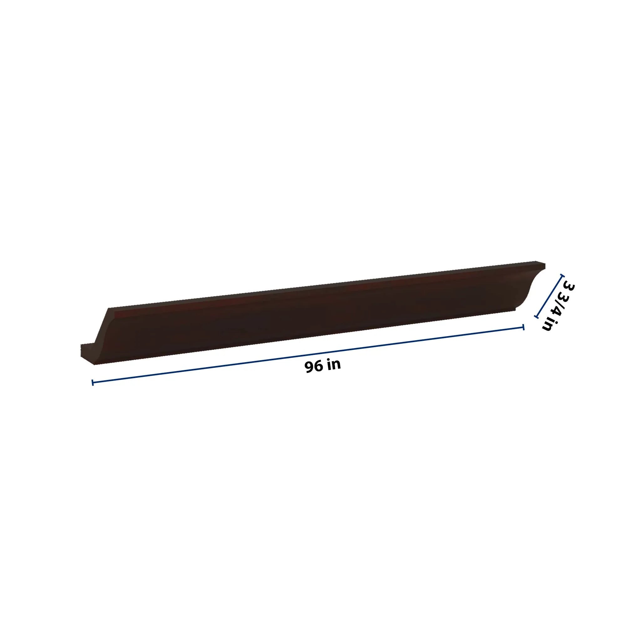 J&K Java Coffee S1 96" W Large Crown Molding with Base