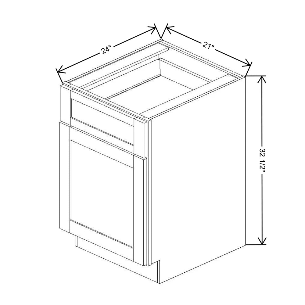 Fabuwood Allure Galaxy Cobblestone 21" W x 32 1/2" H x 24" D ADA Single Door Base Cabinet